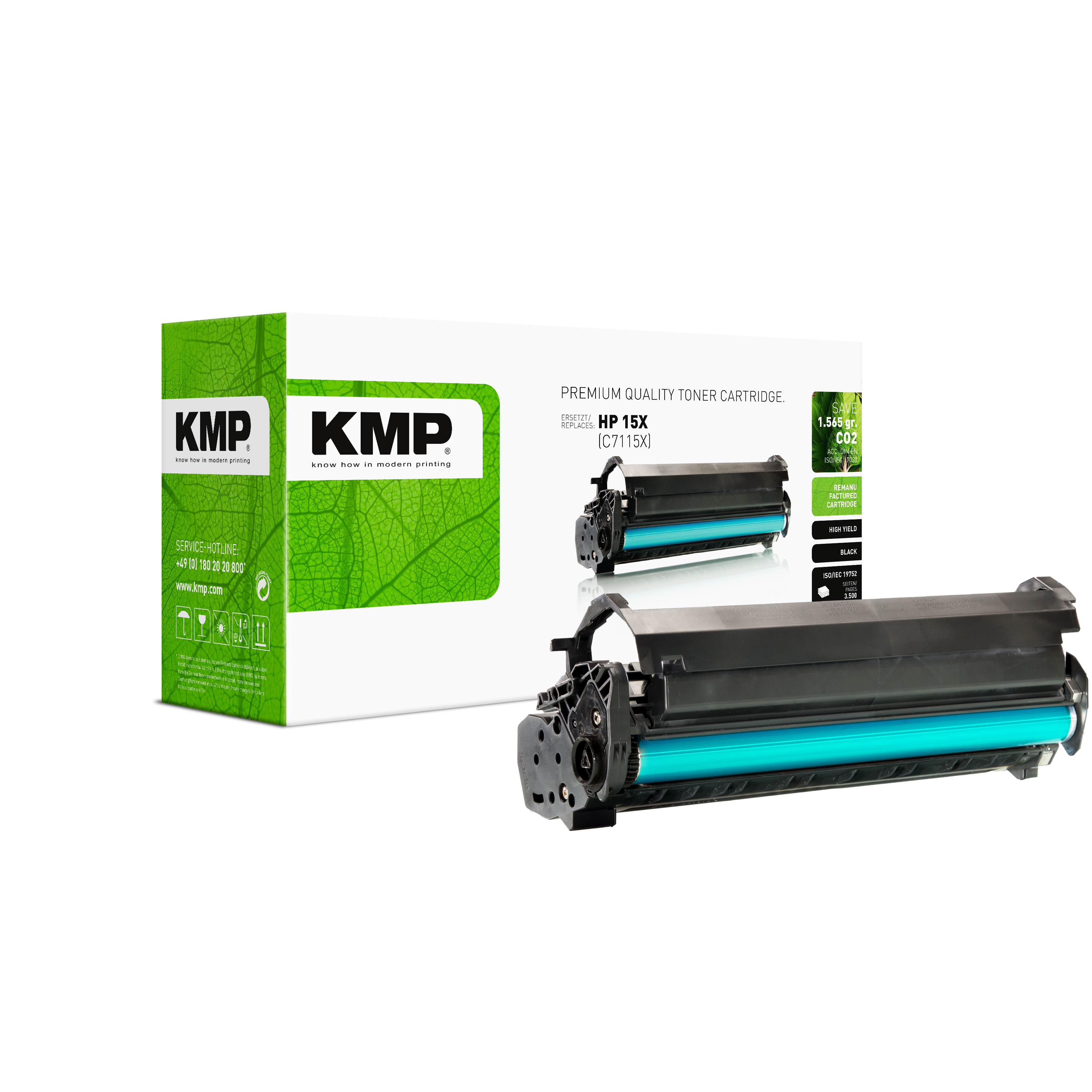 KMP H-T20 kompatibilní toner HP 15X (C7115X), černý