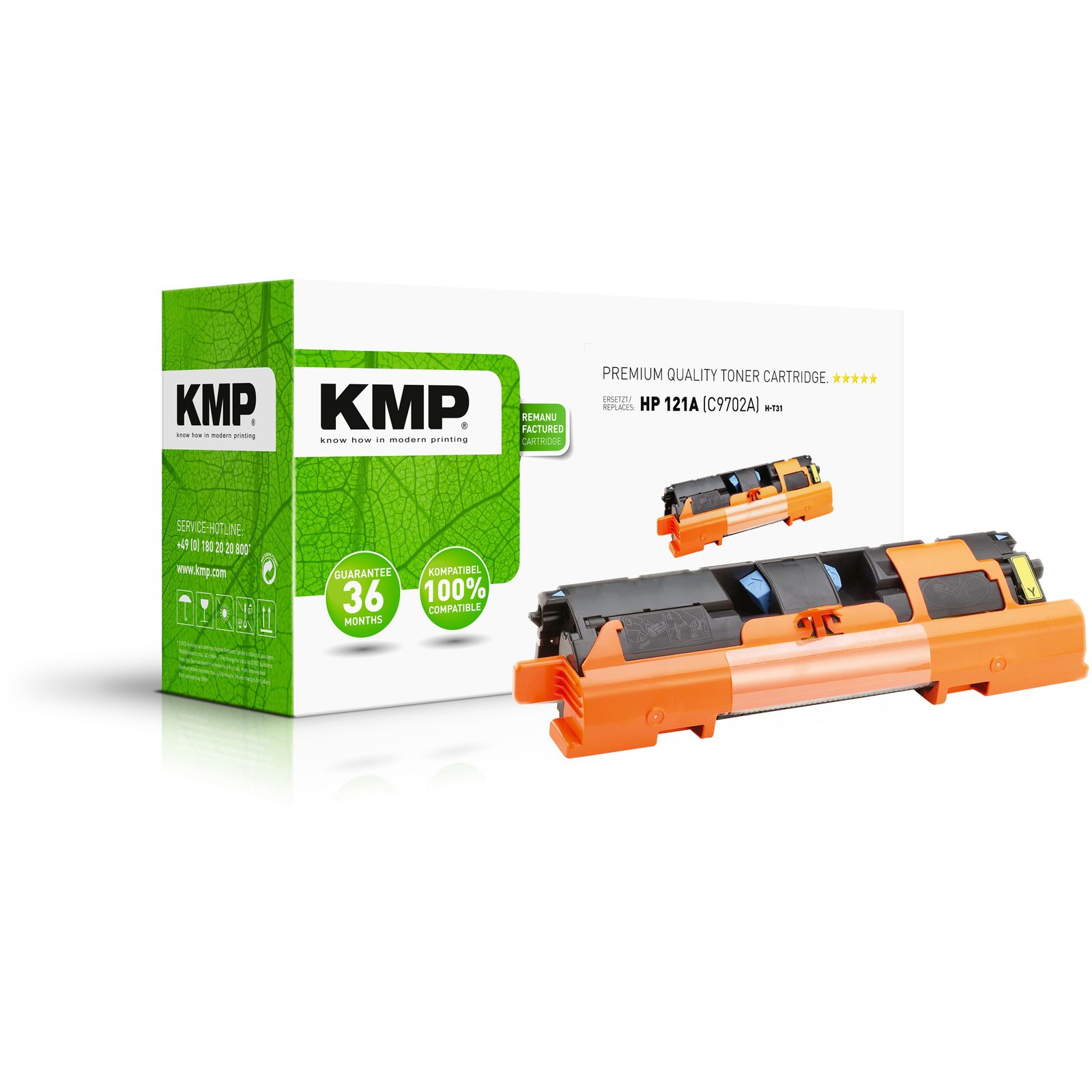 KMP H-T31 kompatibilní toner HP 121A (C9702A), žlutý