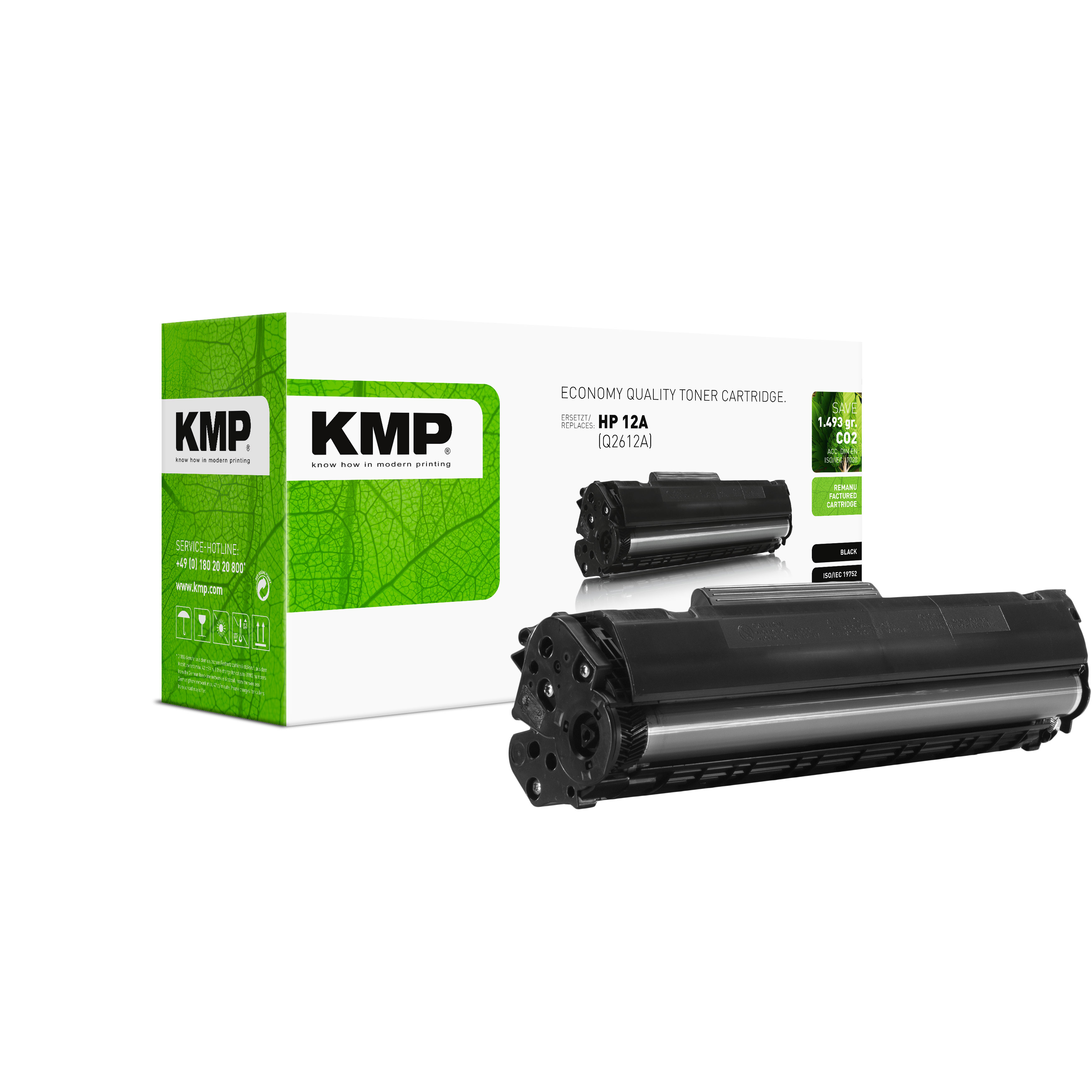 KMP H-T15 kompatibilní toner HP 12A (Q2612A), černý