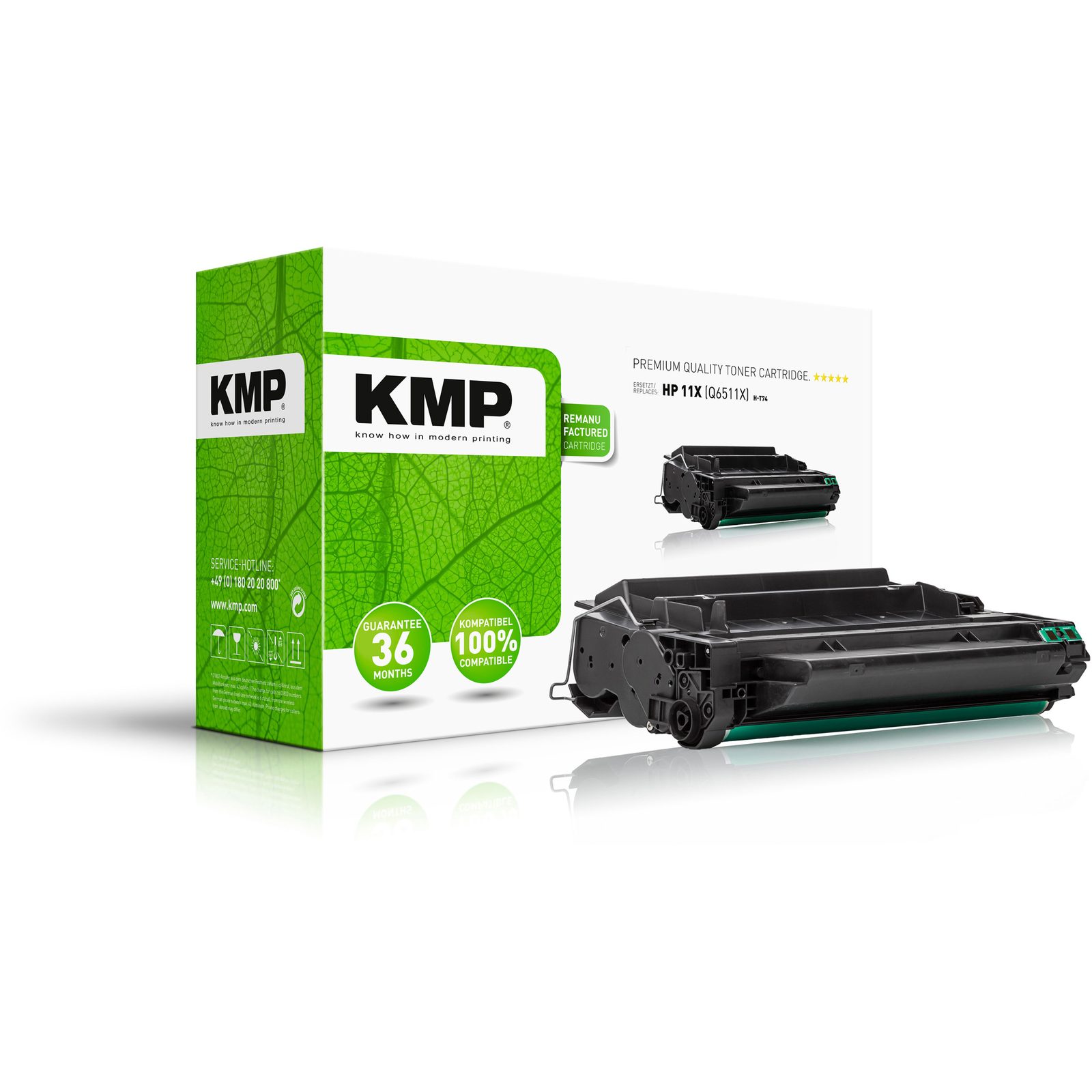 KMP H-T74 kompatibilní toner HP 11X (Q6511X), černý