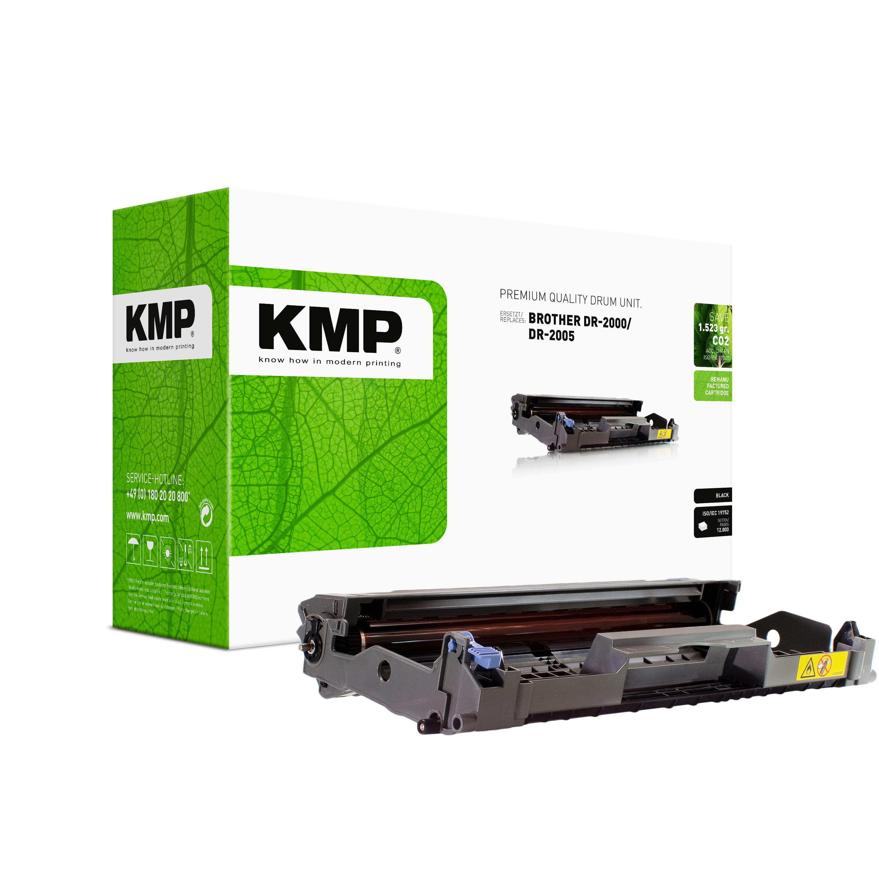 KMP B-DR24 kompatibilní fotoválec Brother DR2000/,DR2005 / DR-2005, černý