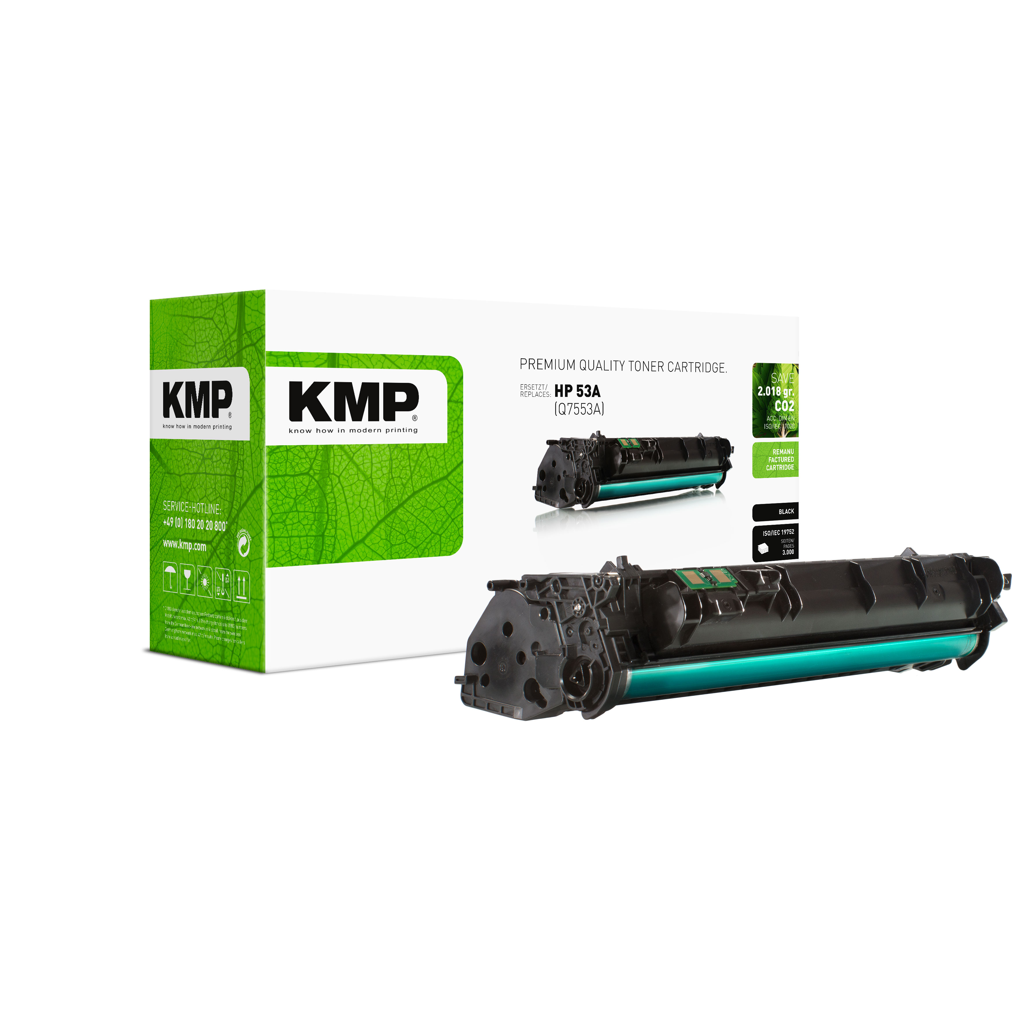 KMP H-T86 kompatibilní toner HP 53A (Q7553A), černý