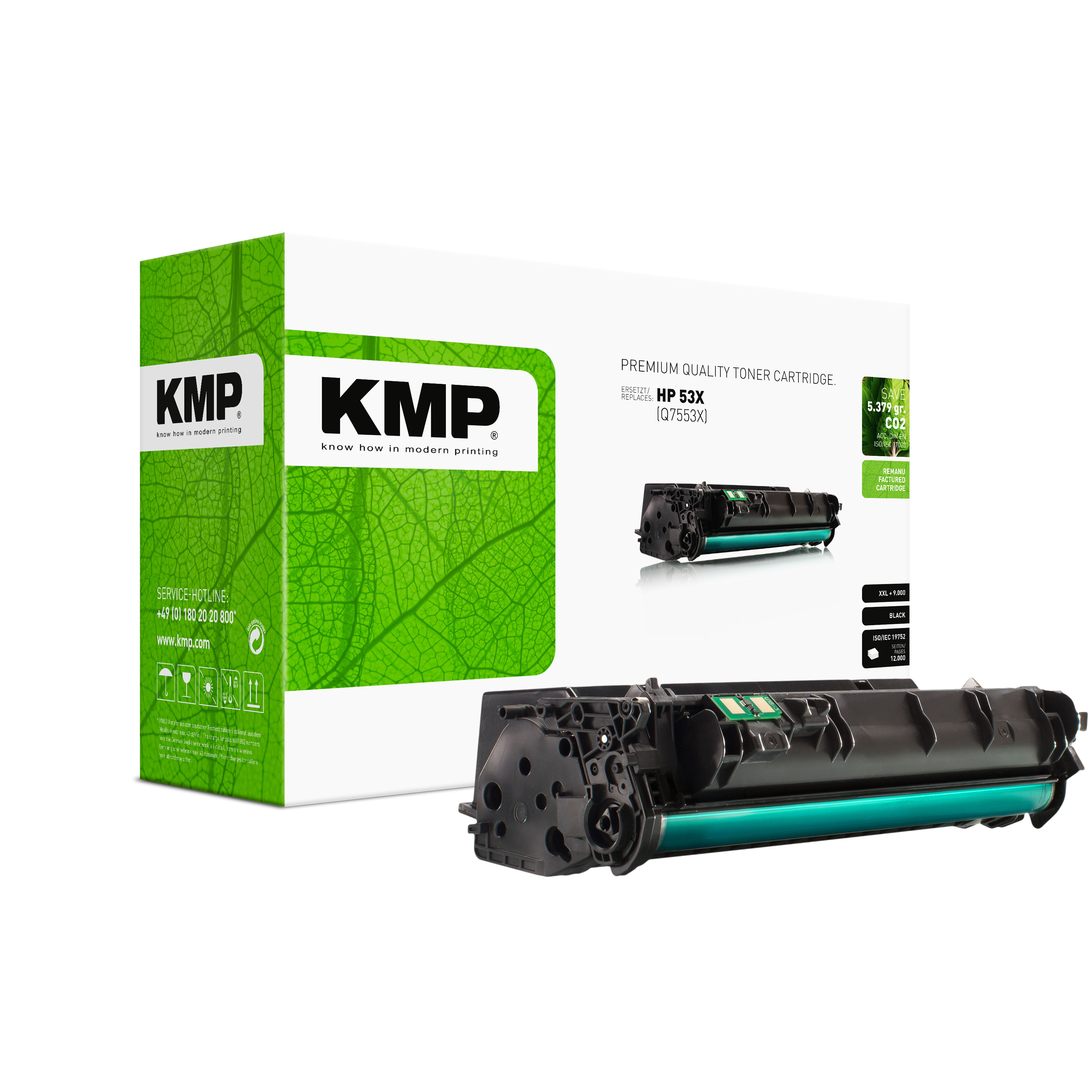 KMP H-T88 kompatibilní toner HP 53X (Q7553X), černý