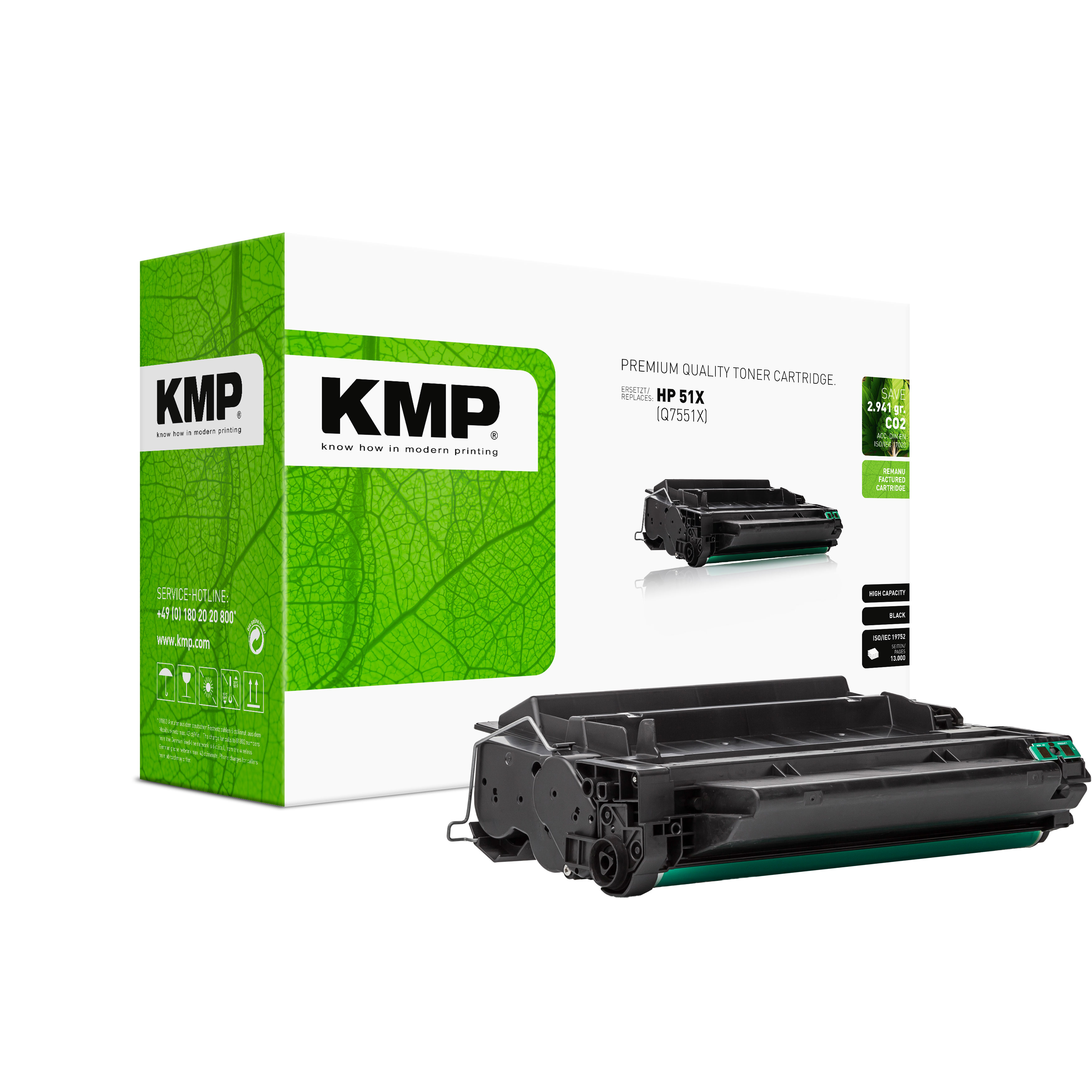 KMP H-T94 kompatibilní toner HP 51X (Q7551X), černý