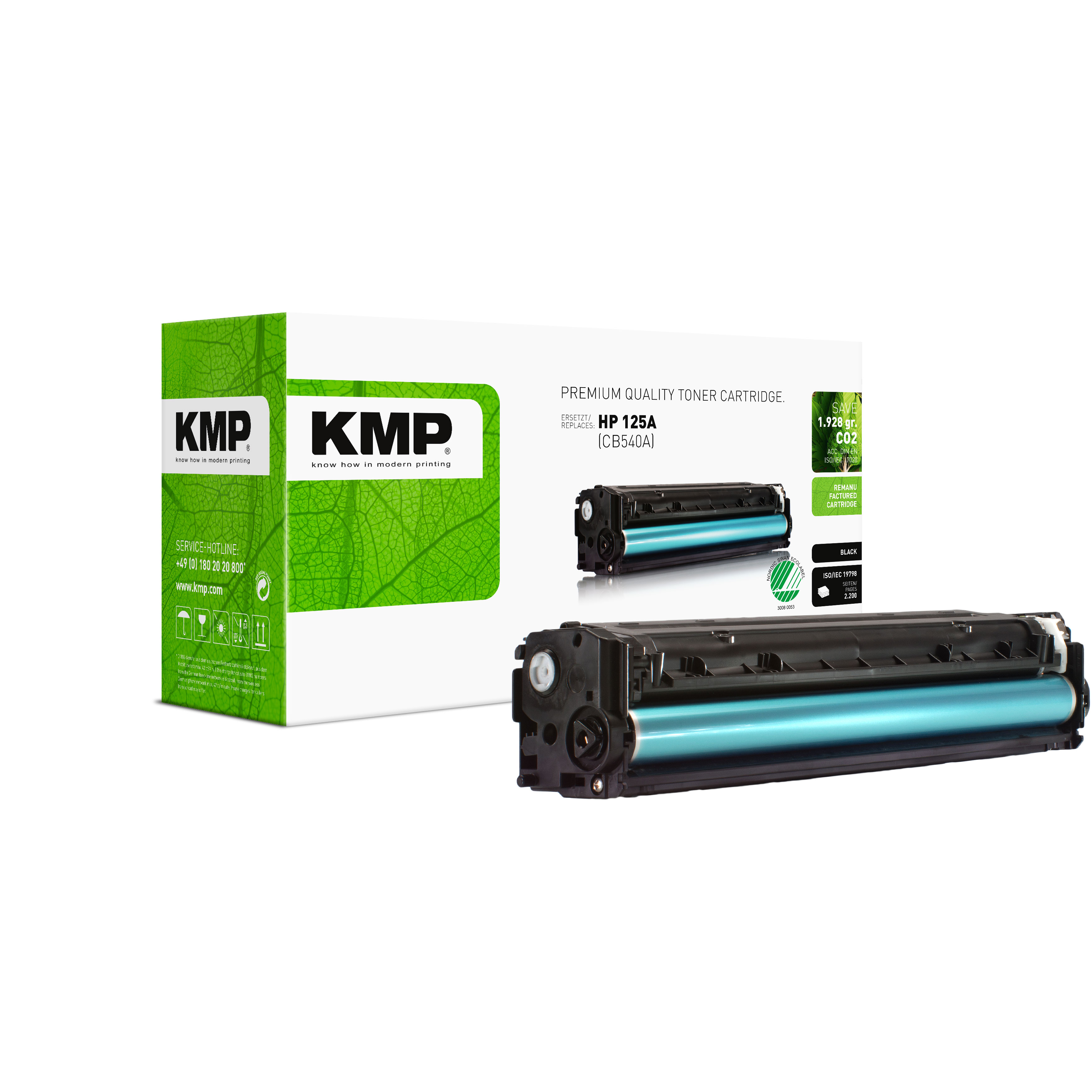 KMP H-T113 kompatibilní toner HP 125A (CB540A), černý