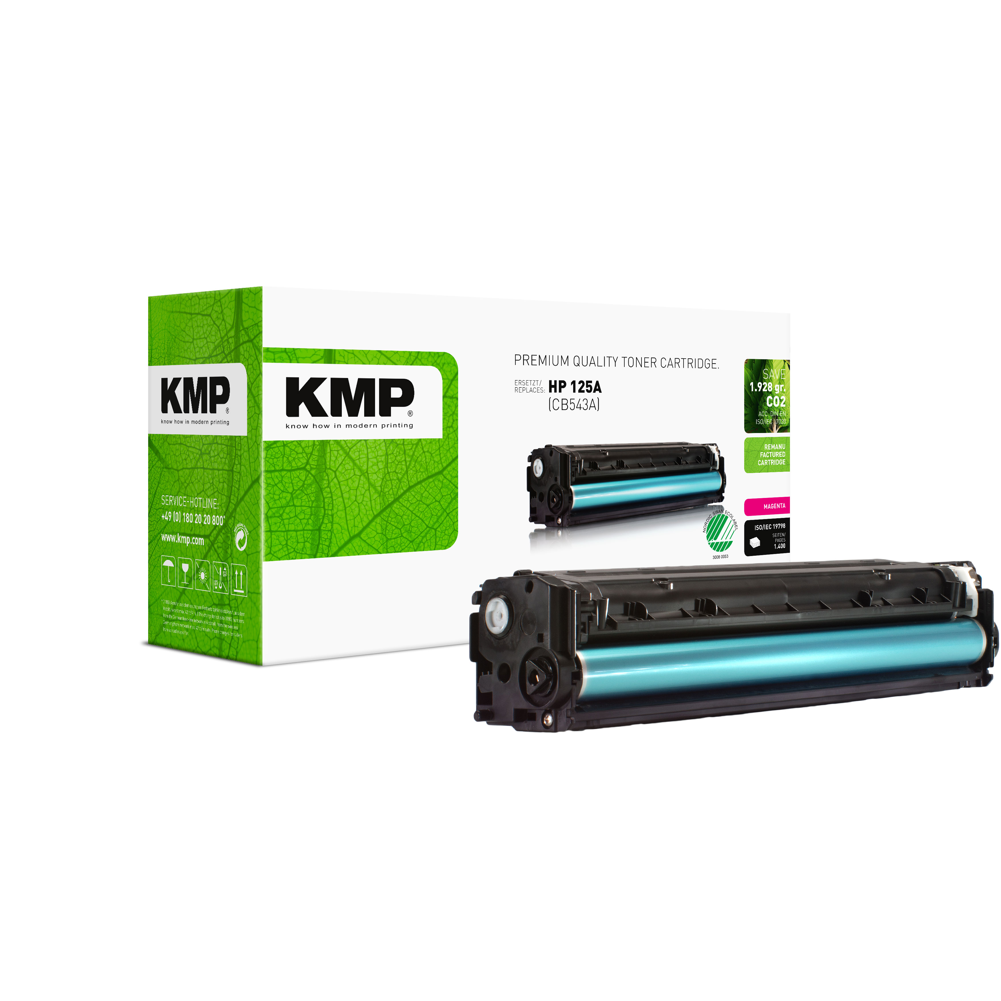 KMP H-T115 kompatibilní toner HP 125A (CB543A), purpurový