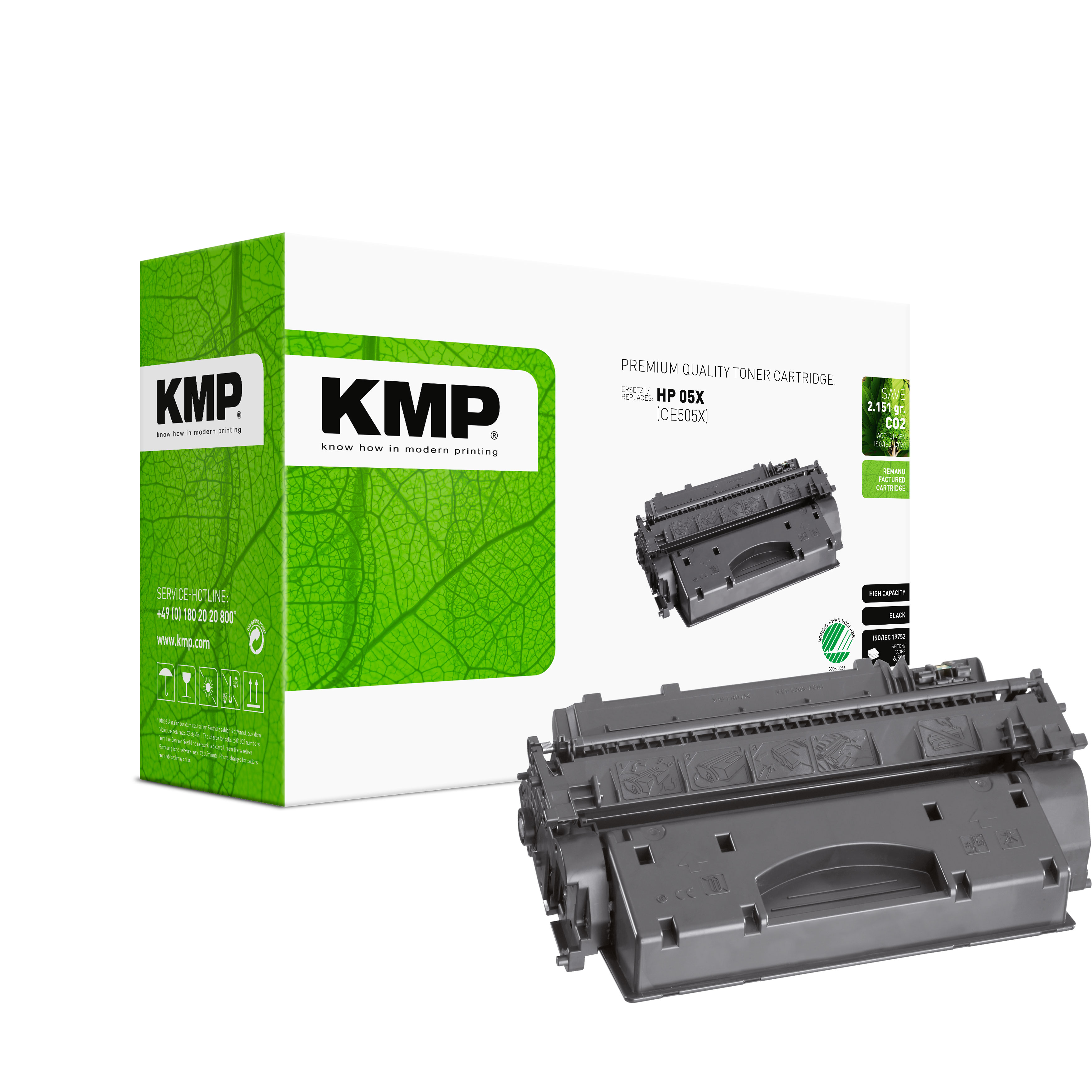 KMP H-T236 kompatibilní toner HP 05X (CE505X), černý