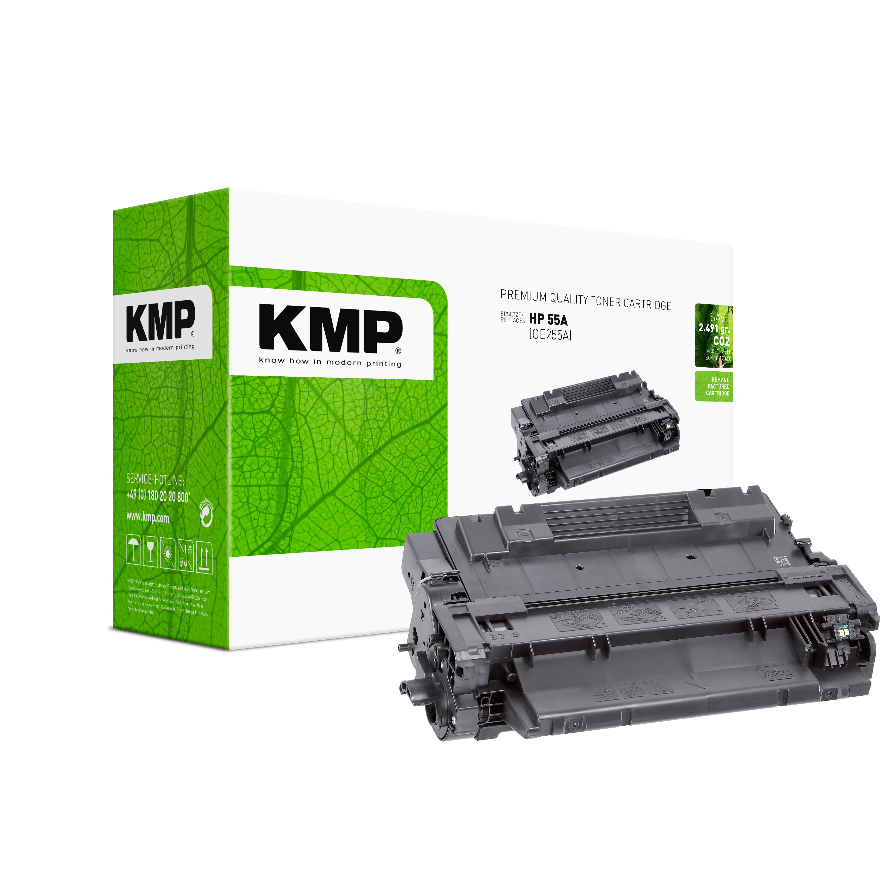 KMP H-T230 kompatibilní toner HP 55A (CE255A), černý