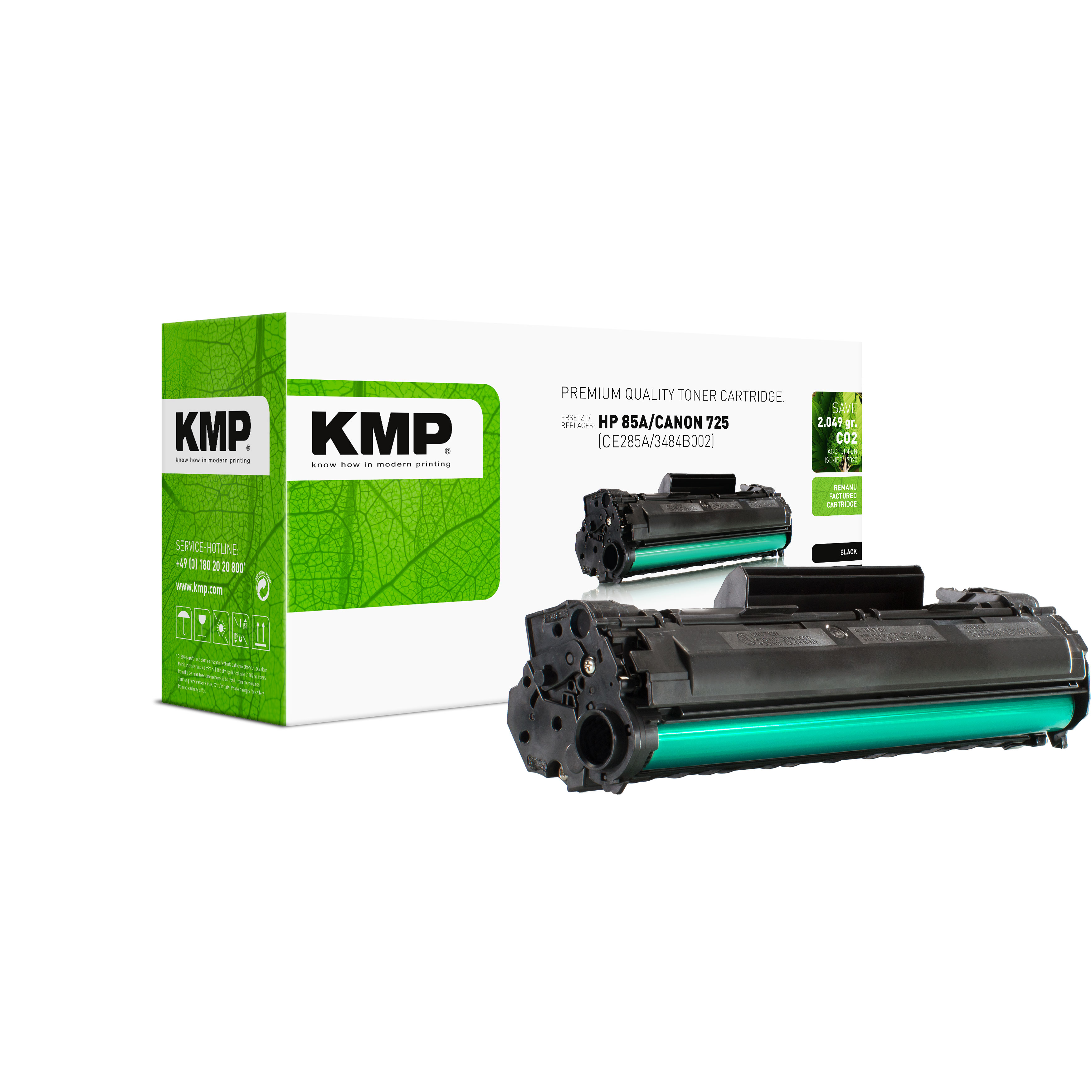 KMP H-T154 kompatibilní toner HP 85A (CE285A), černý