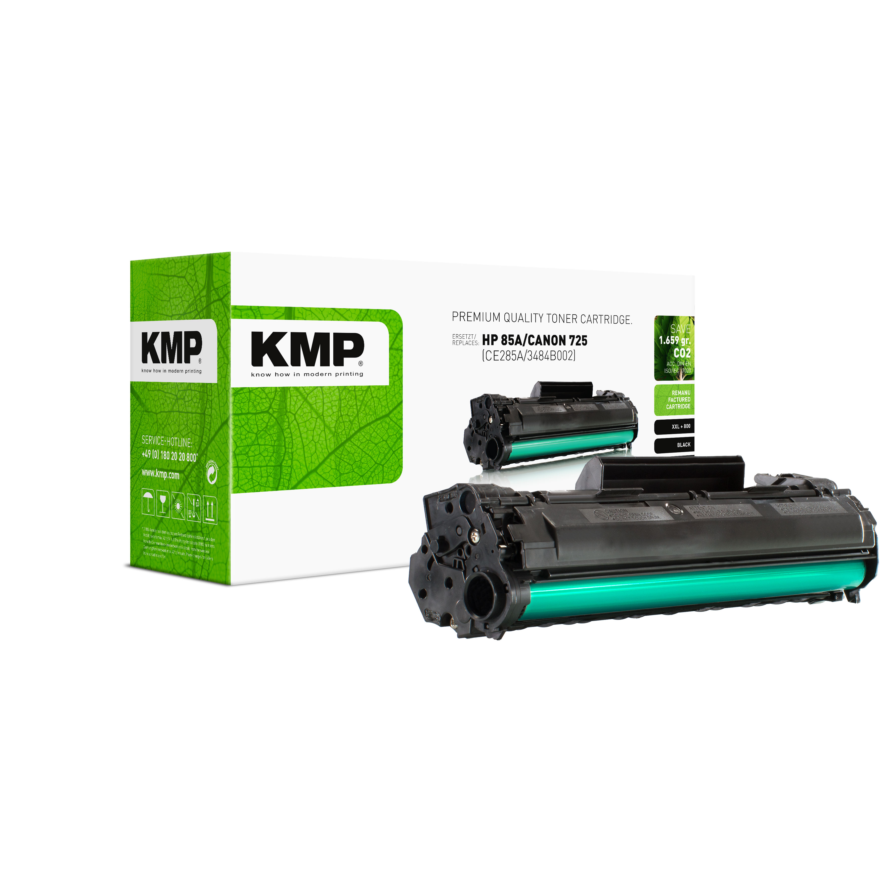 KMP H-T155 kompatibilní toner HP 85A (CE285A), černý