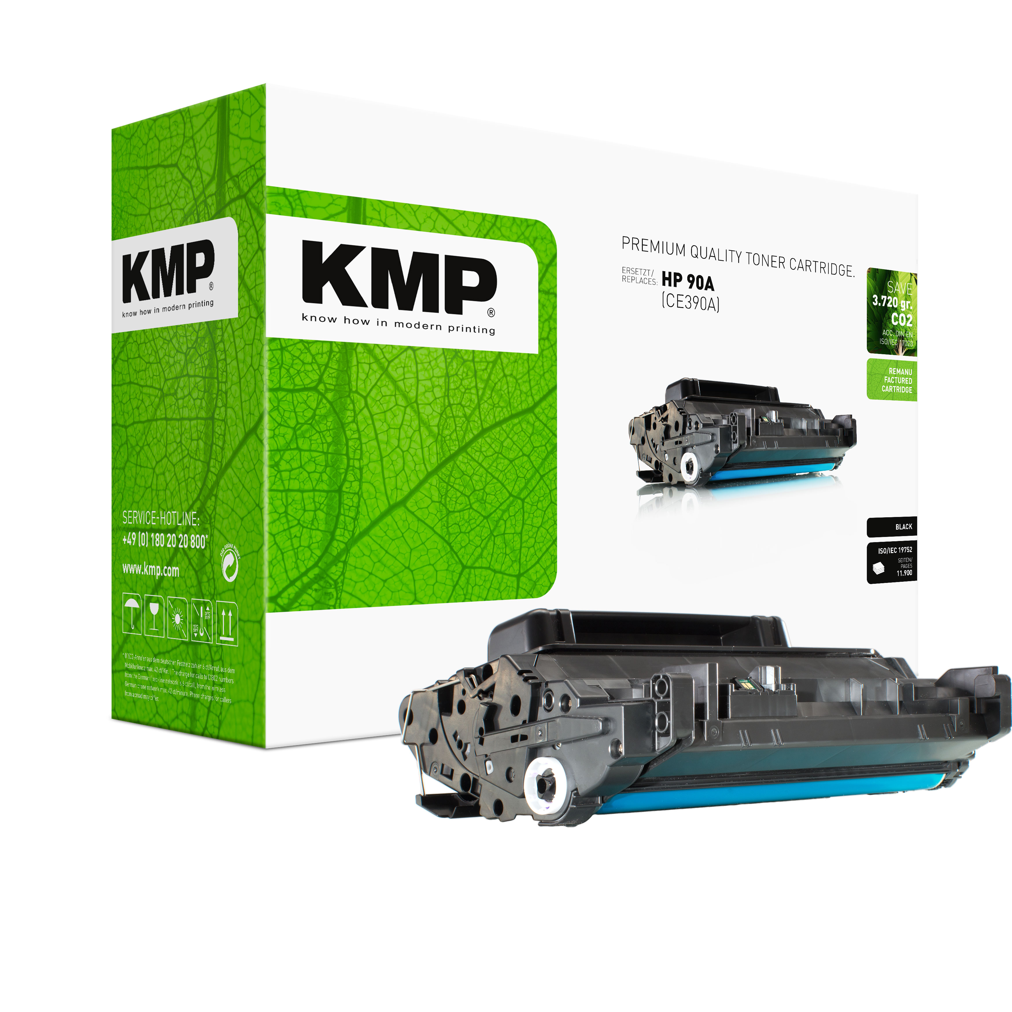 KMP H-T170 kompatibilní toner HP90A (CE390A), černý