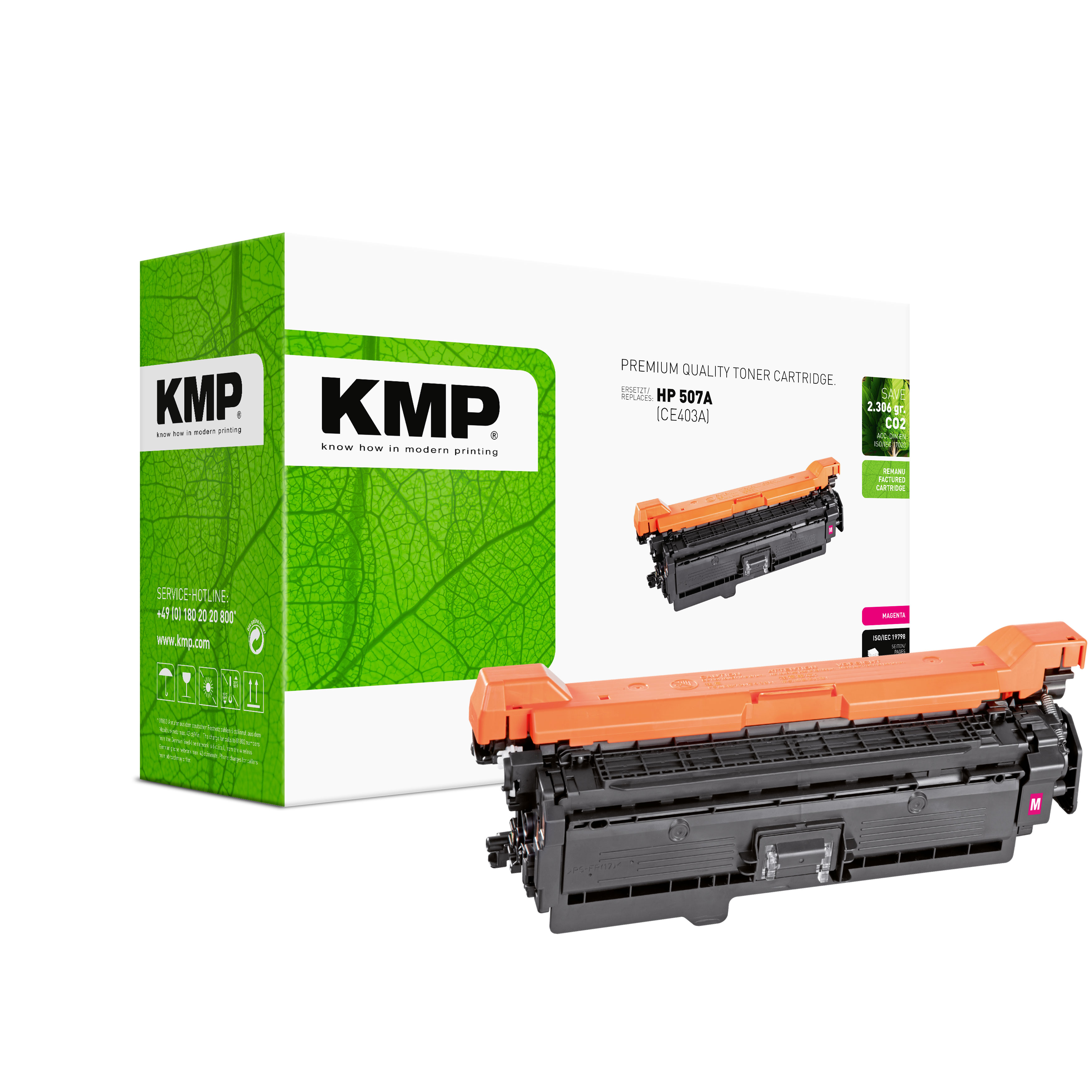 KMP H-T167 kompatibilní toner HP507A (CE403A), purpurový