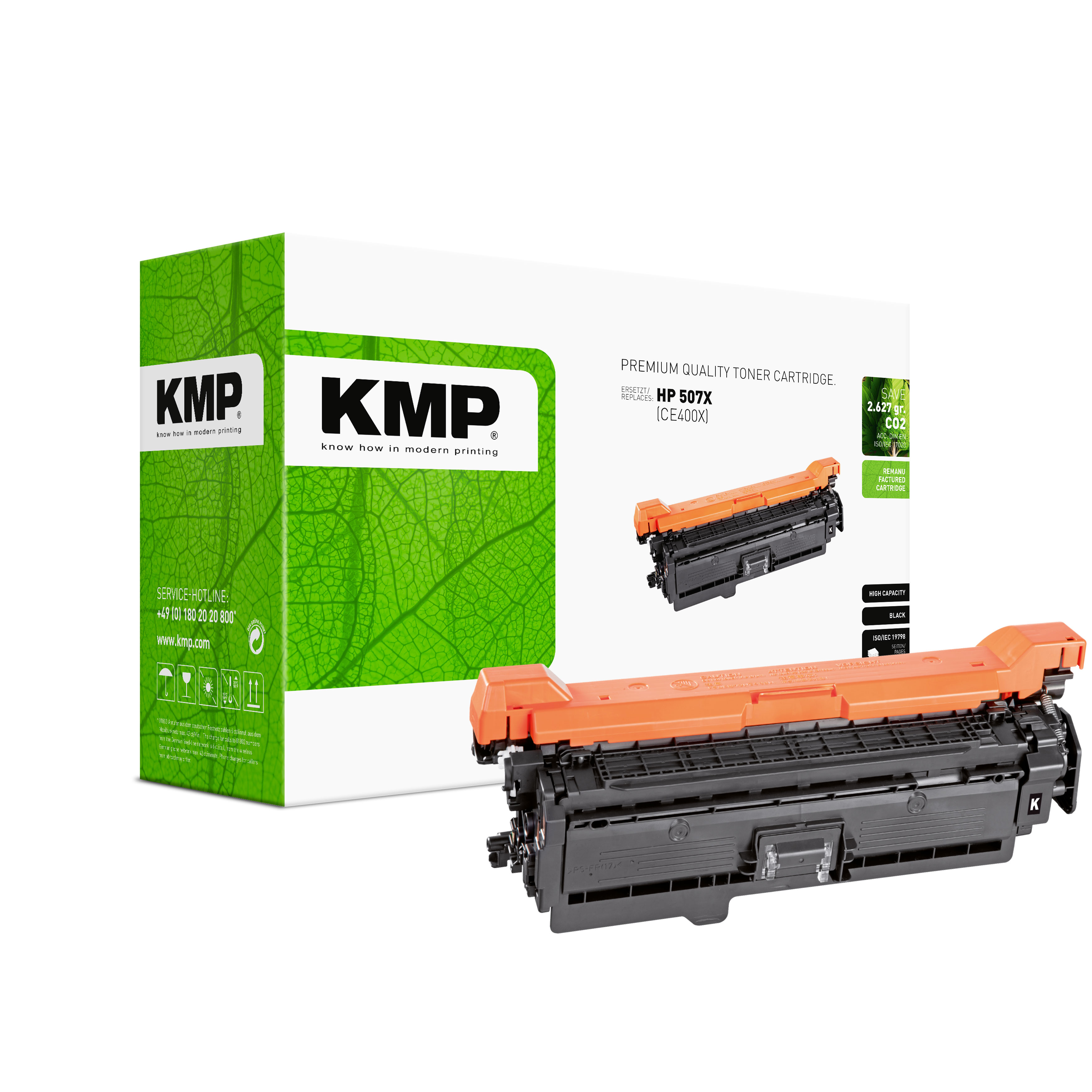KMP H-T165 kompatibilní toner HP507X (CE400X), černý
