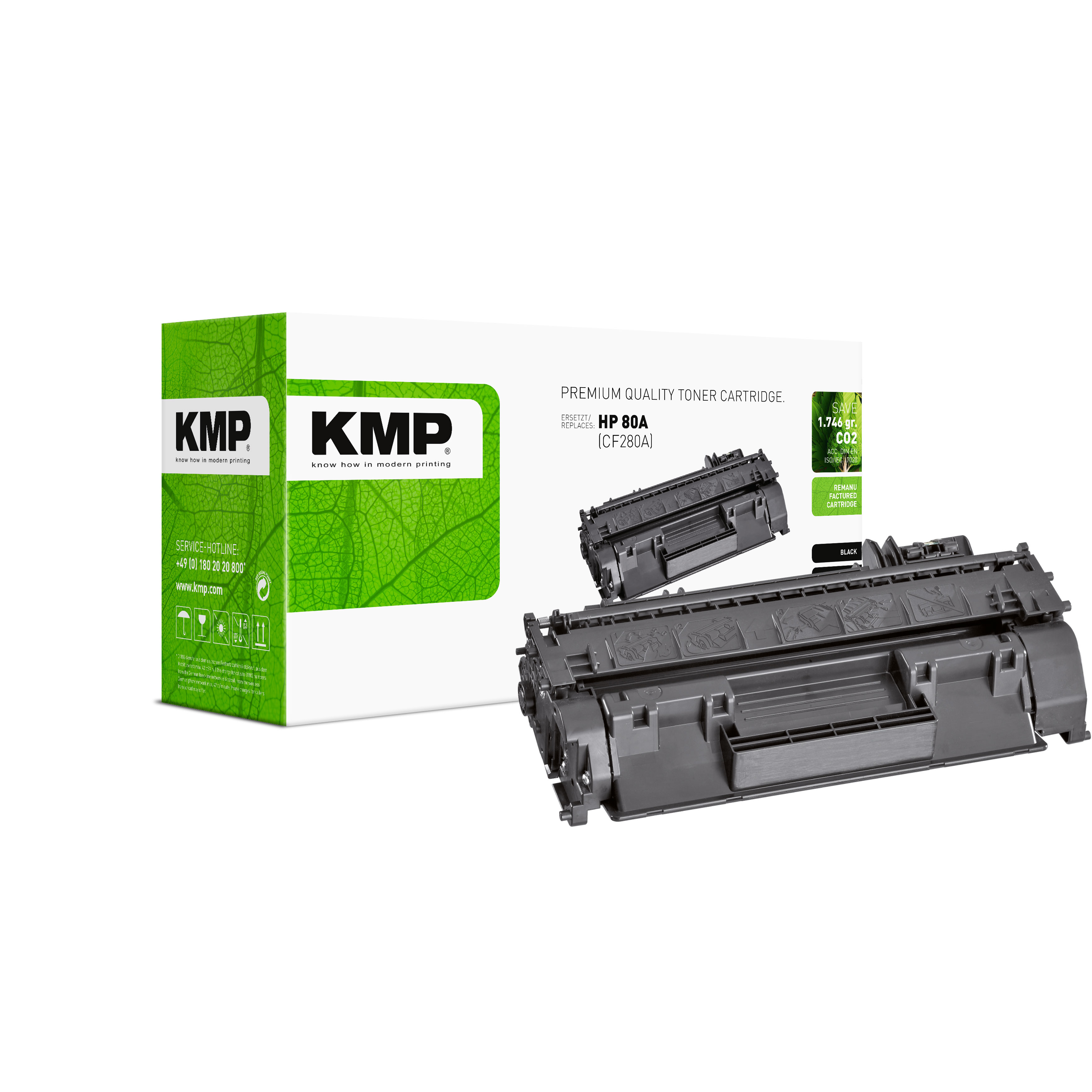 KMP H-T233 kompatibilní toner HP 80A (CF280A), černý