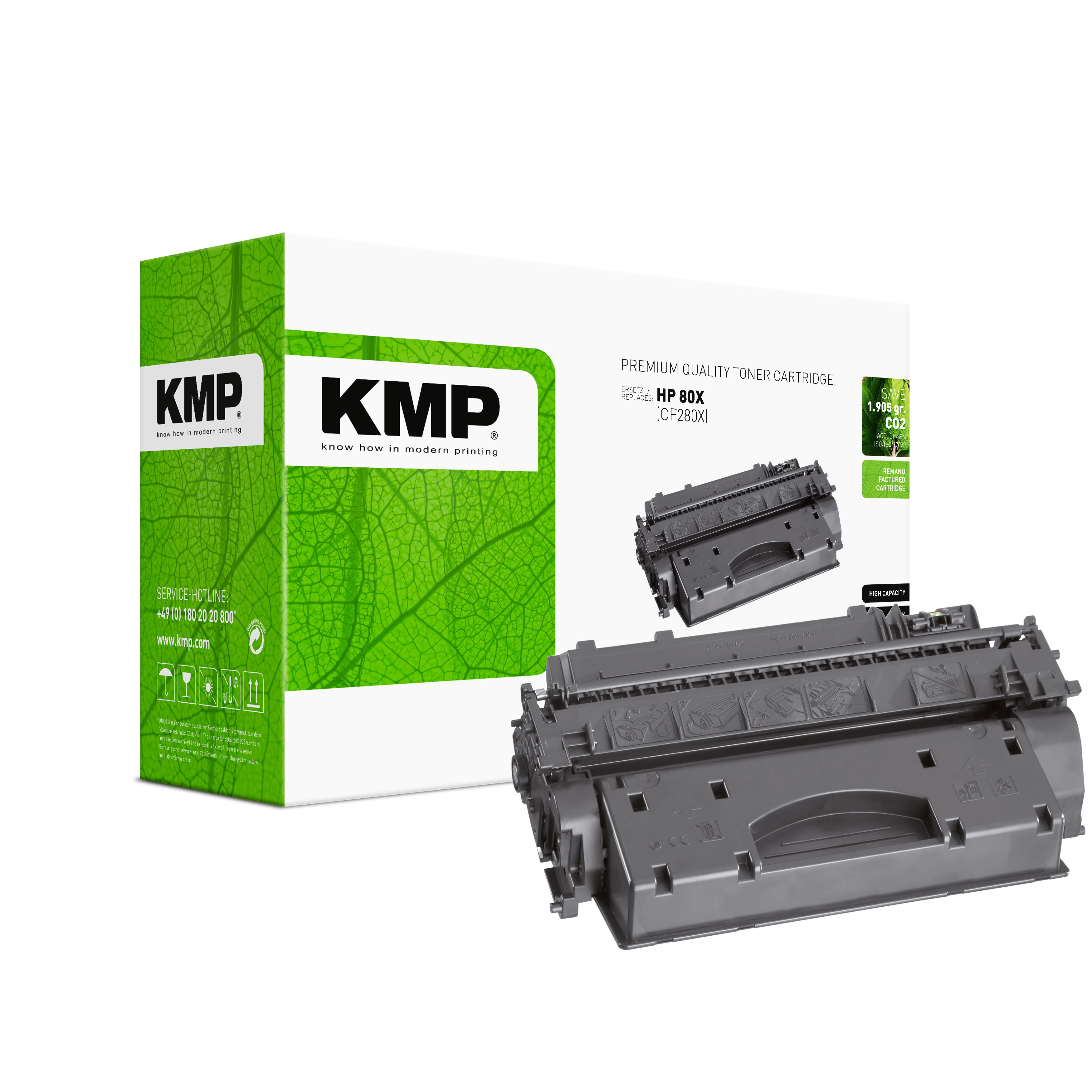 KMP H-T234 kompatibilní toner HP 80X (CF280X), černý