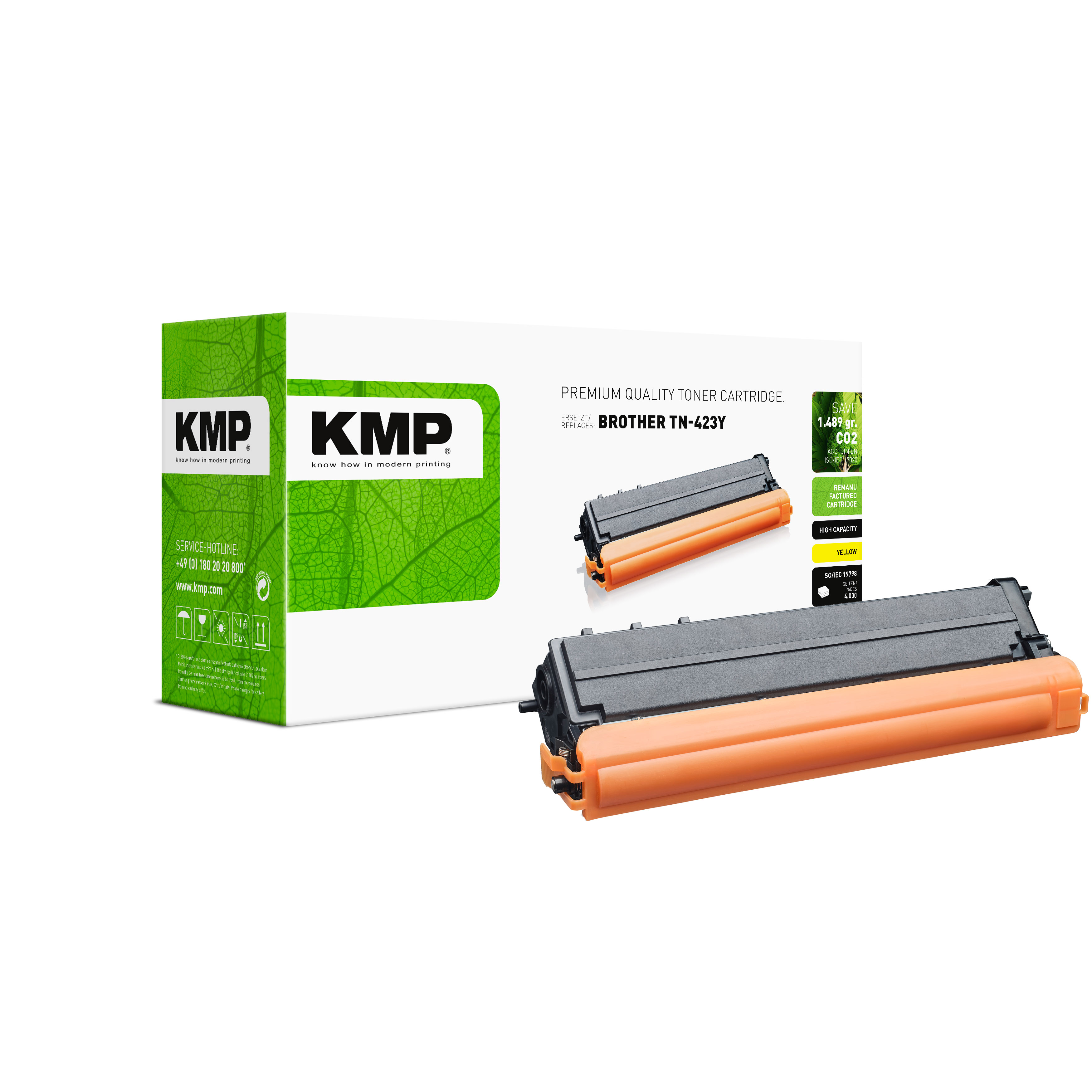 KMP B-T101X kompatibilní toner Brother TN-423Y, žlutý