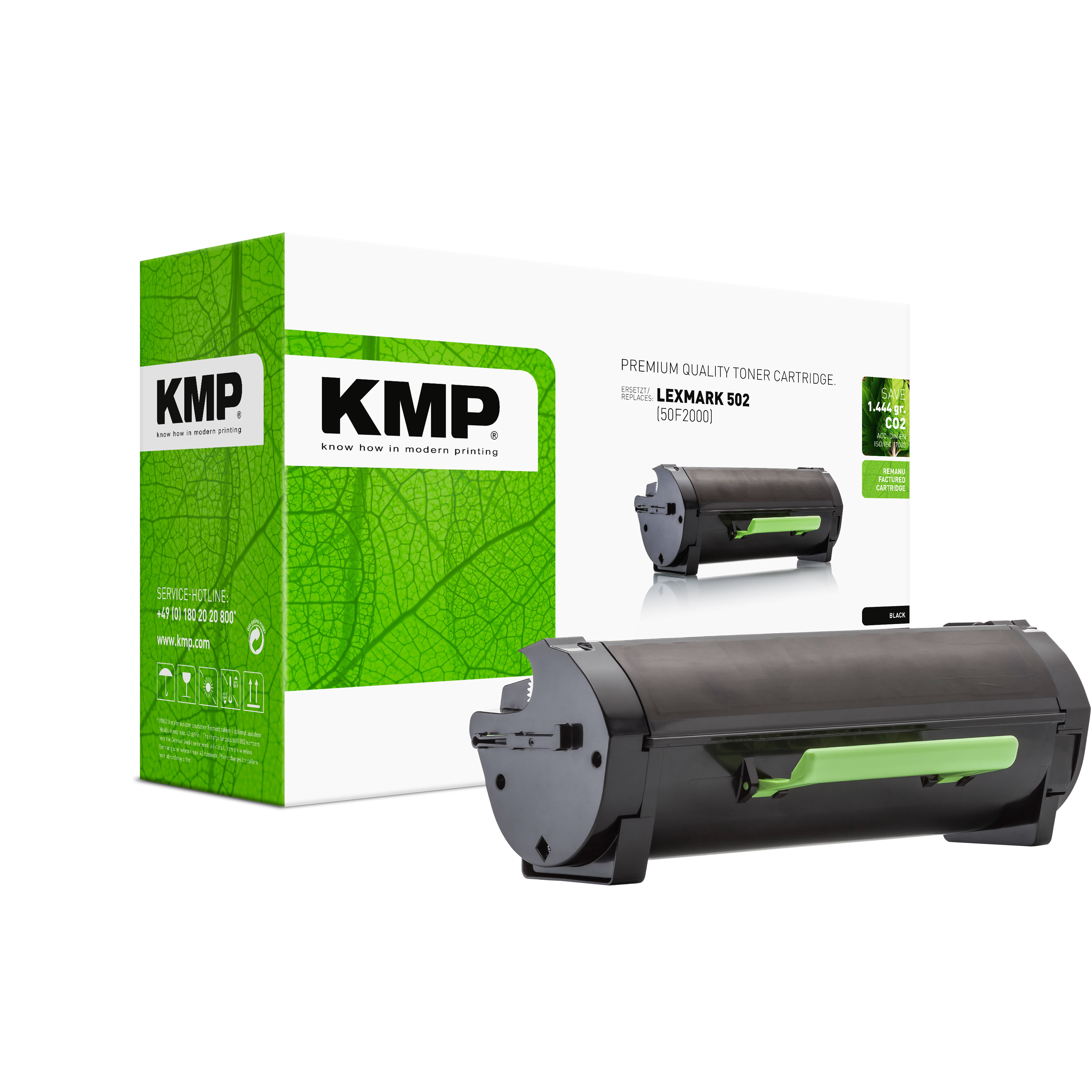 KMP L-T47 kompatibilní toner Lexmark 502 (50F2000), černý