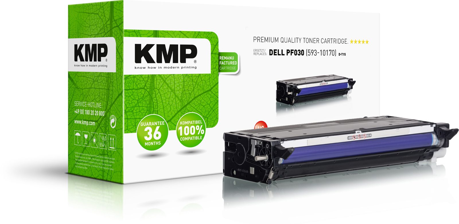 KMP D-T15 kompatibilní toner Dell PF030 (593-10170), černý