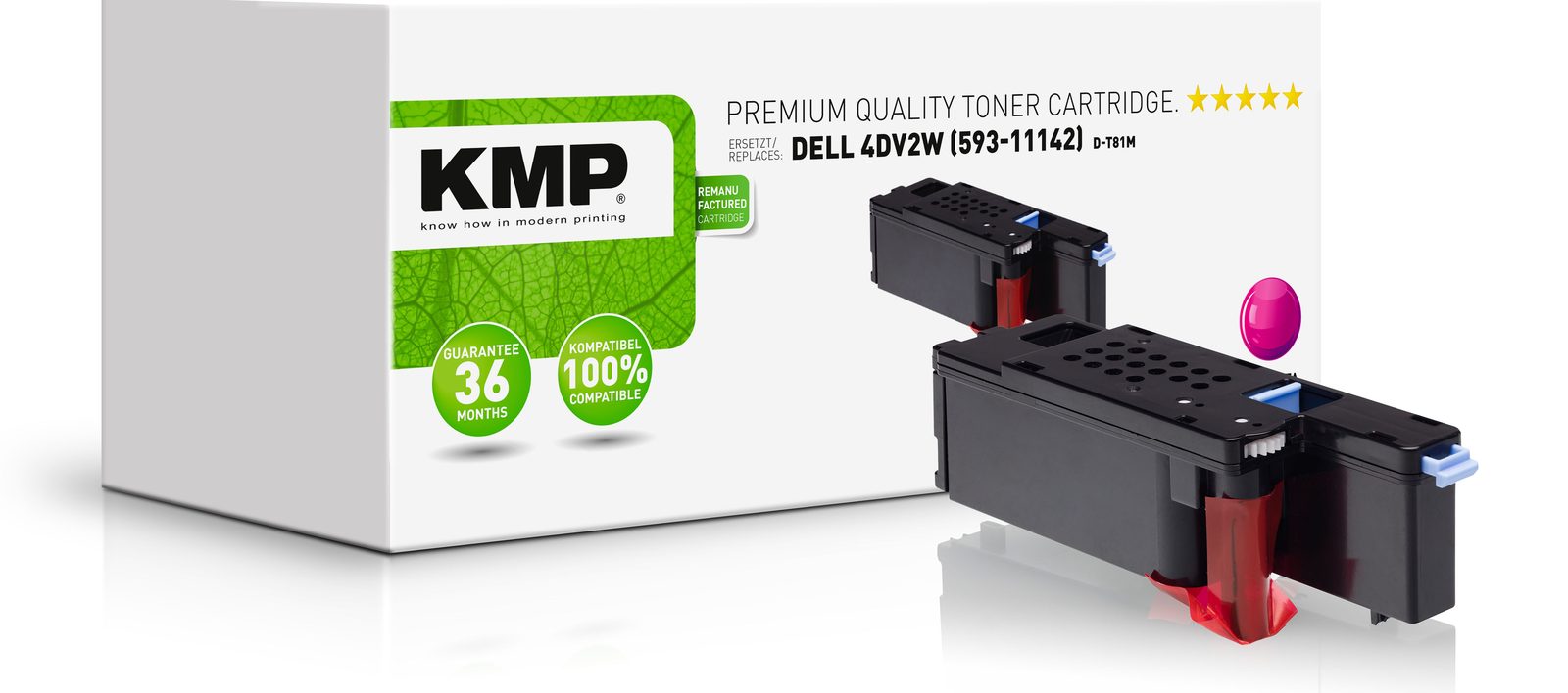 KMP D-T81M kompatibilní toner Dell 4DV2W (593-11142), purpurový