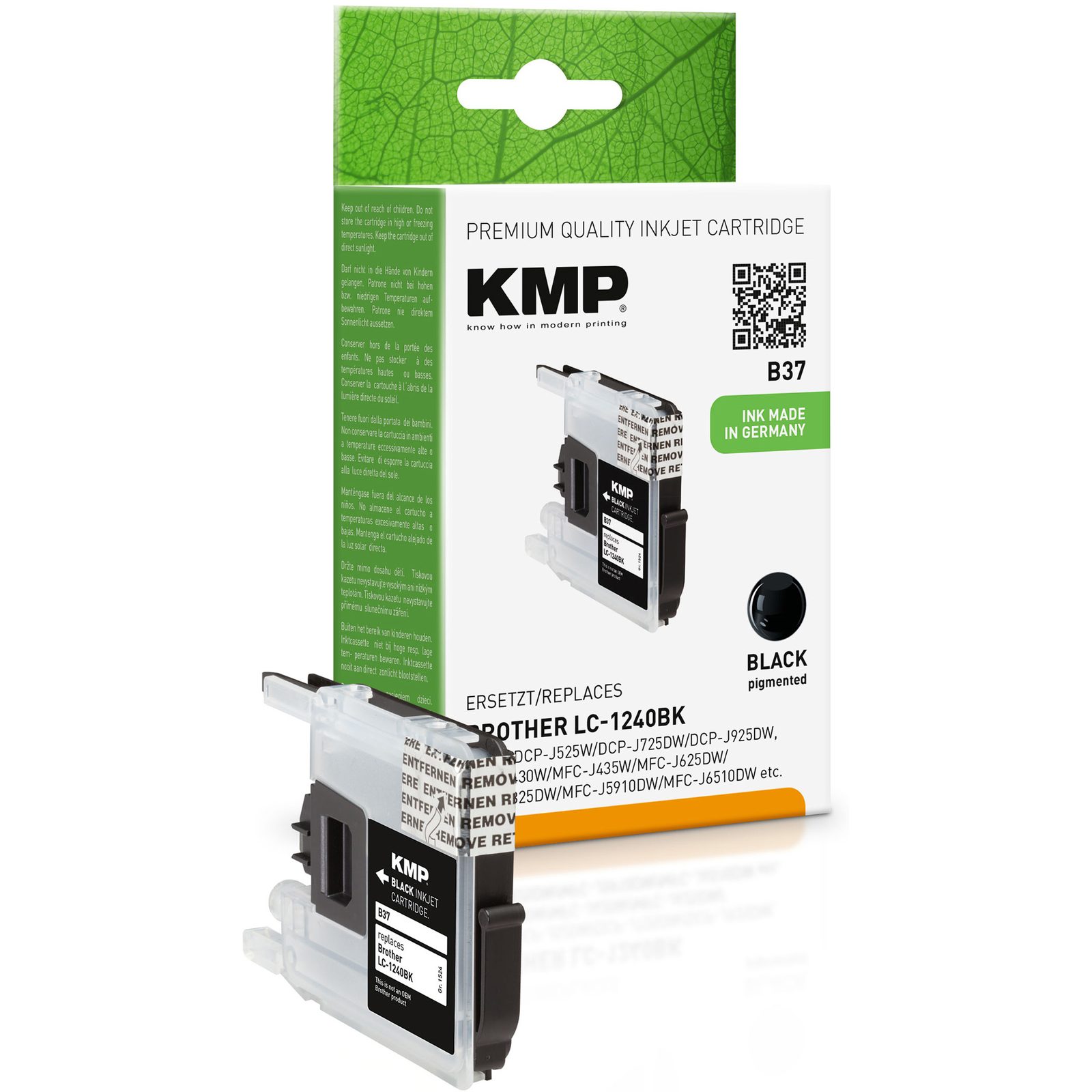 KMP B37 kompatibilní inkoustová kazeta Brother LC1240BK, černá