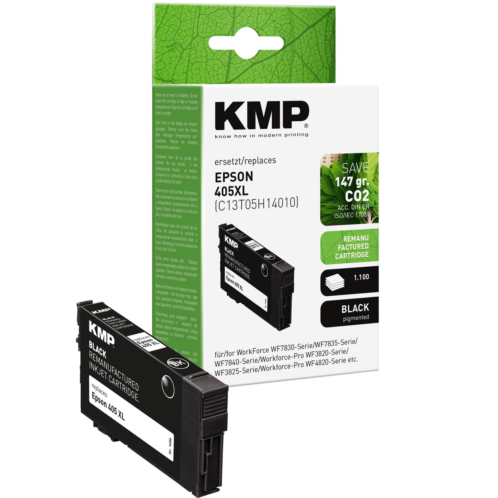 KMP E300B renovovaná inkoustová kazeta Epson C13T05H14010 (405XL), černá