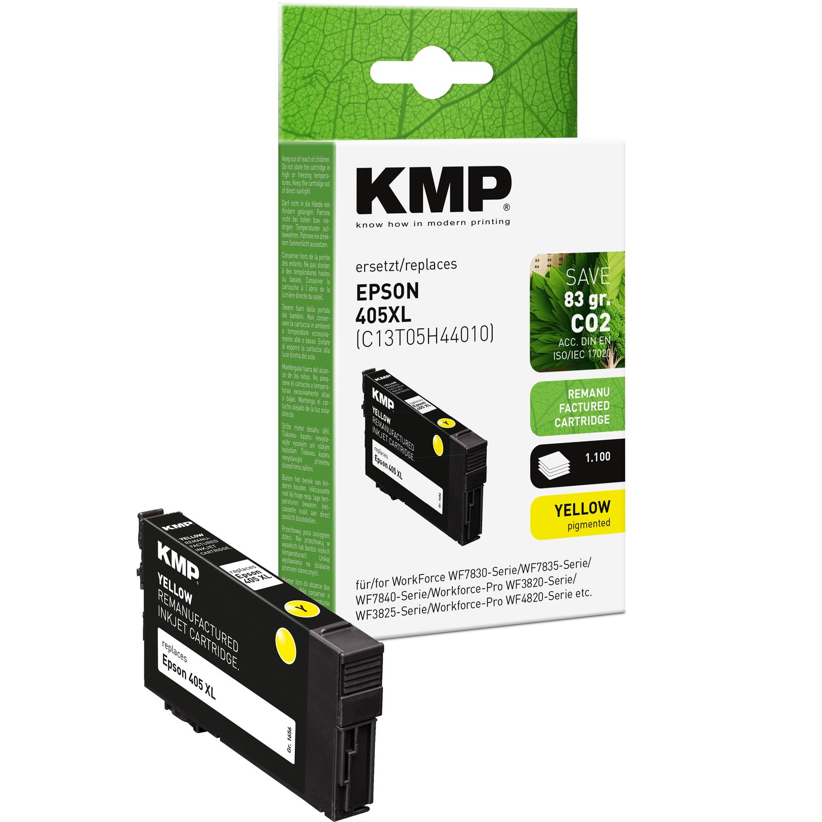 KMP E300Y renovovaná inkoustová kazeta Epson C13T05H44010 (405XL), žlutá