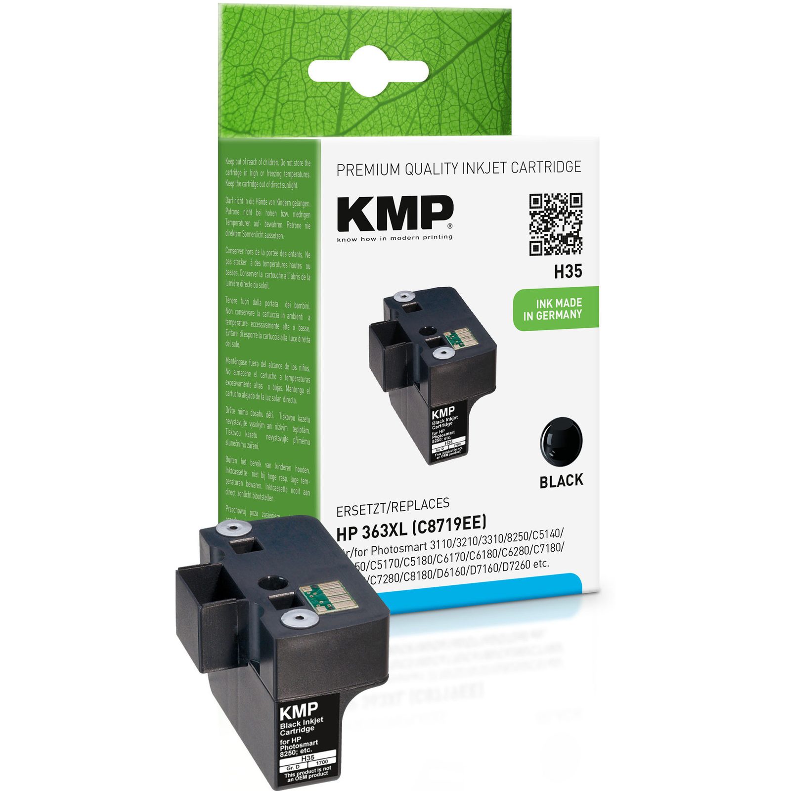 KMP H35 inkoustová kazeta inkoustová kazeta HP 363XL (C8719EE), černá
