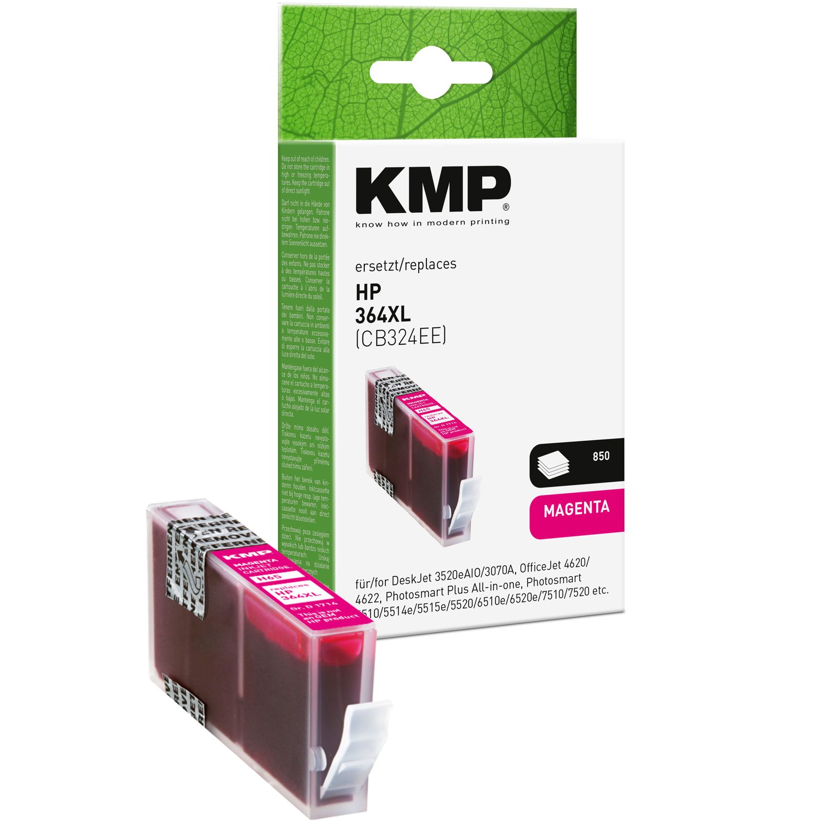 KMP H65 inkoustová kazeta inkoustová kazeta HP 364XL (CB324EE), purpurová