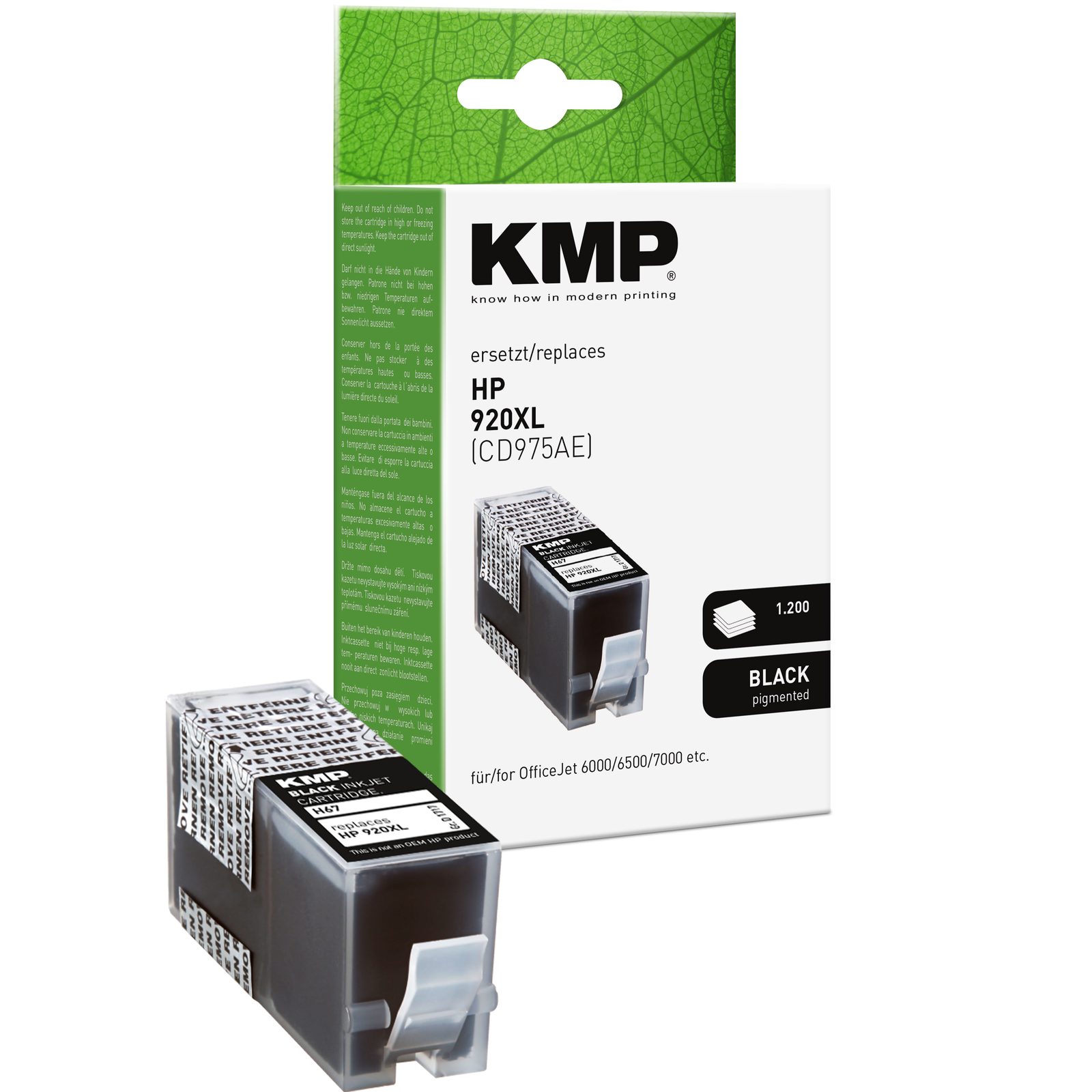 KMP H67 inkoustová kazeta inkoustová kazeta HP 920XL (CD975AE), černá