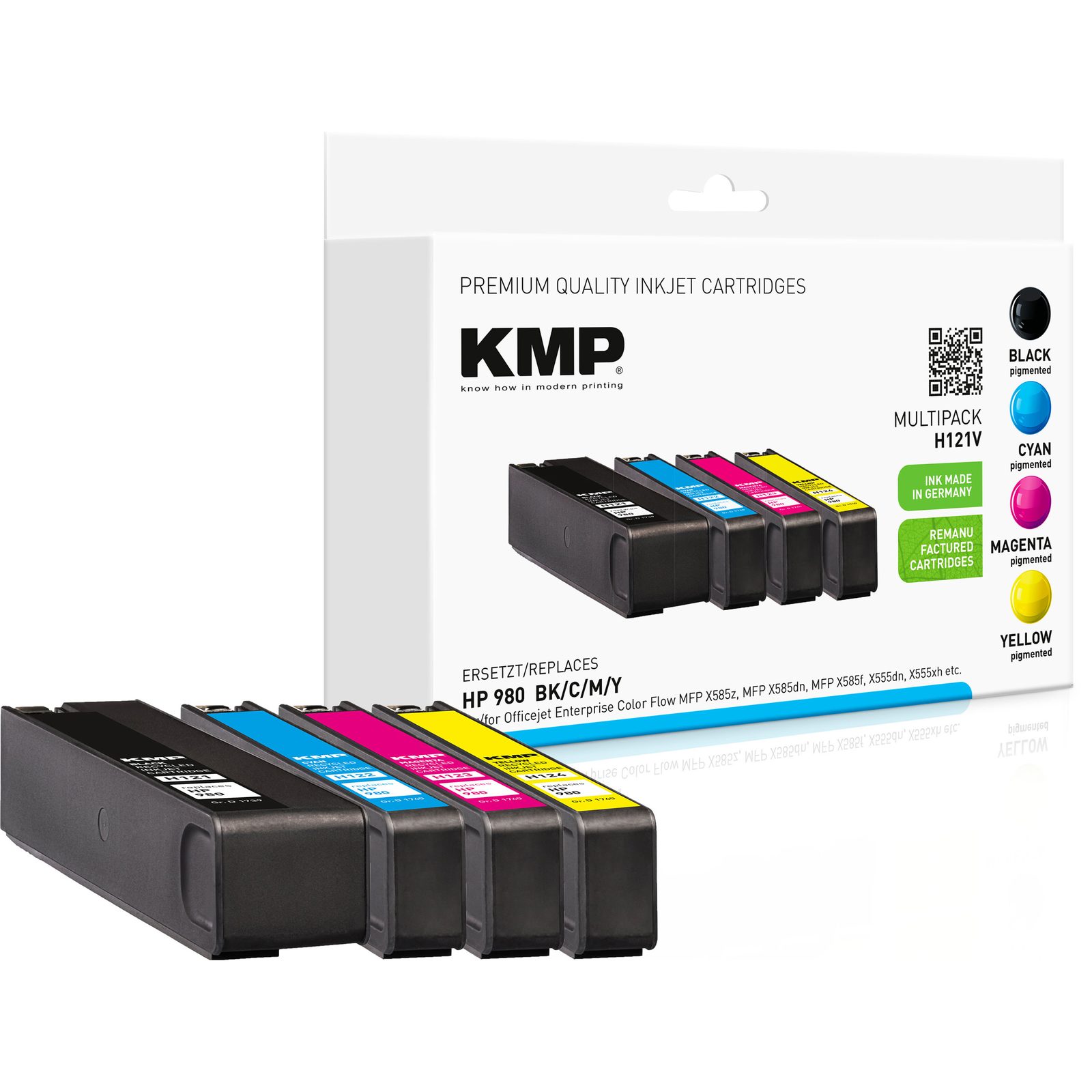 KMP H121V inkoustová kazeta inkoustová kazeta HP 980 (D8J10A/,D8J07A/,D8J08A/,D8J09A), černá