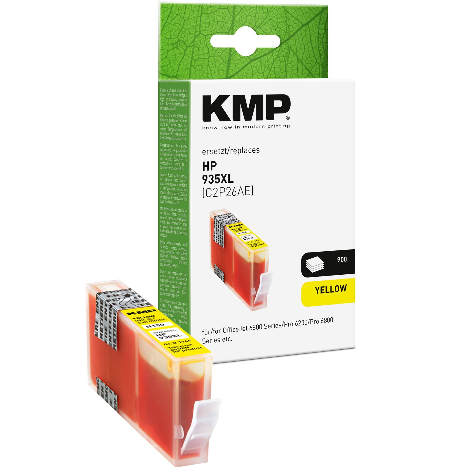 KMP H150 inkoustová kazeta inkoustová kazeta HP 935XL (C2P26AE), žlutá