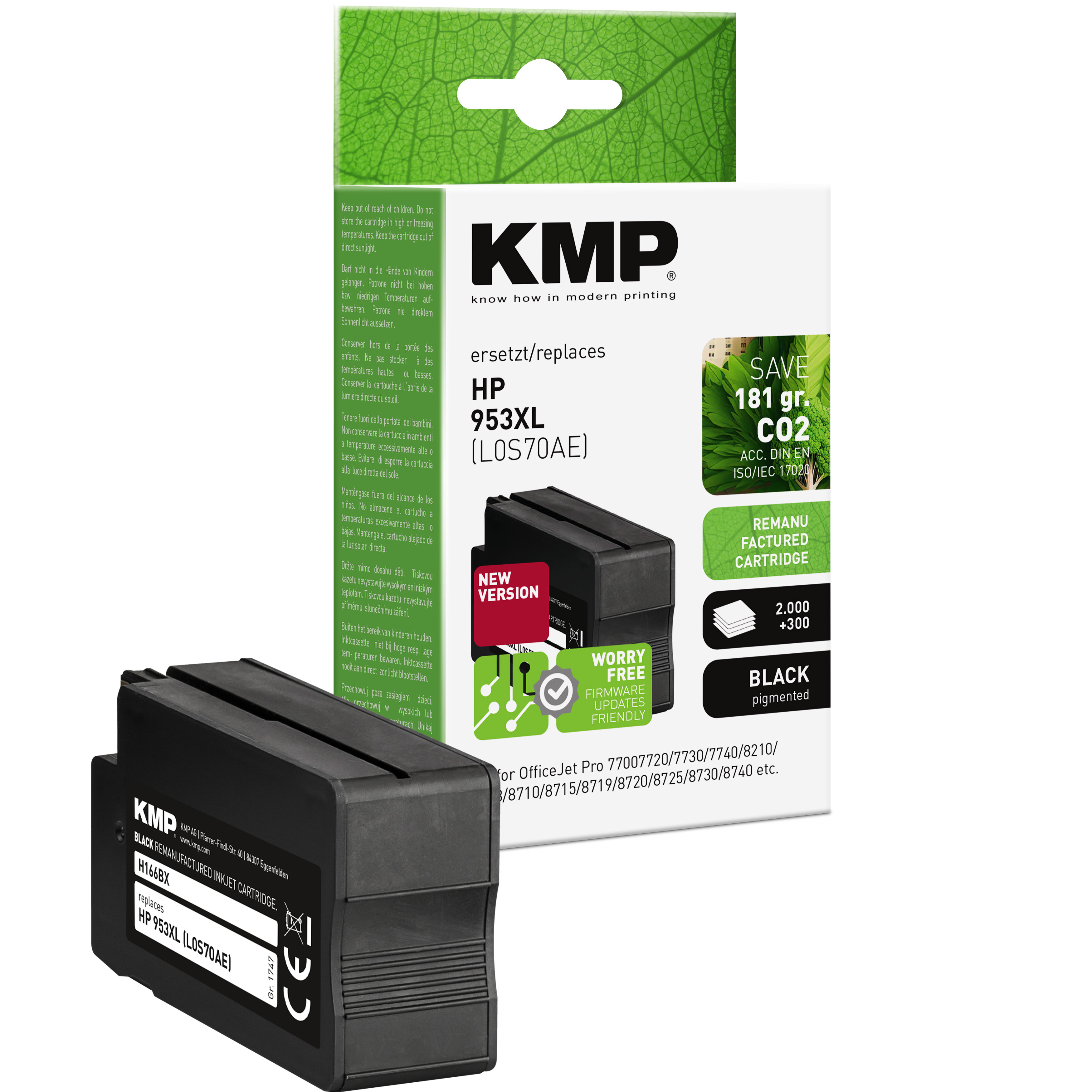 KMP H166BX inkoustová kazeta inkoustová kazeta HP 953XL (L0S07AE), černá