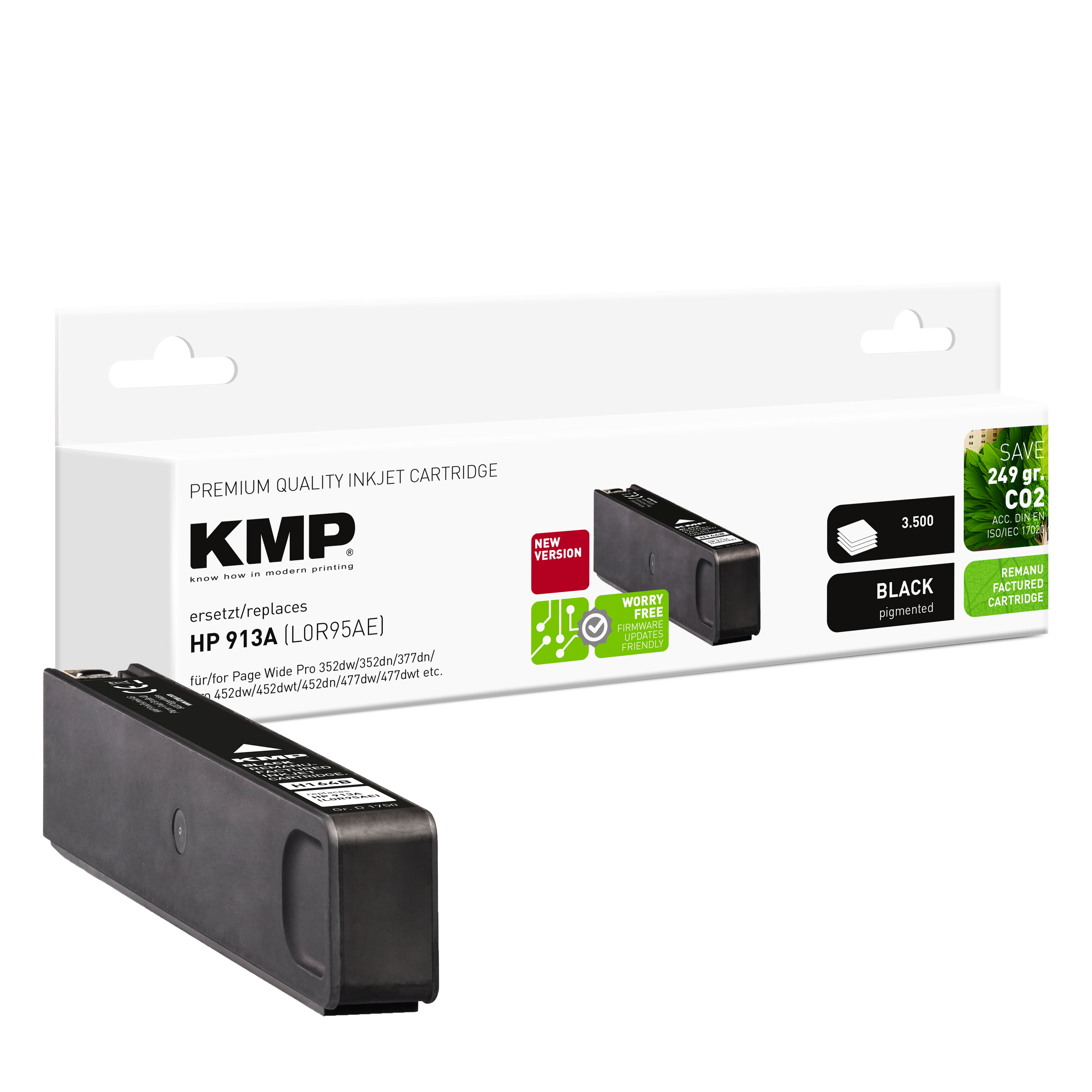 KMP H164B inkoustová kazeta inkoustová kazeta HP 913A (L0R95AE), černá