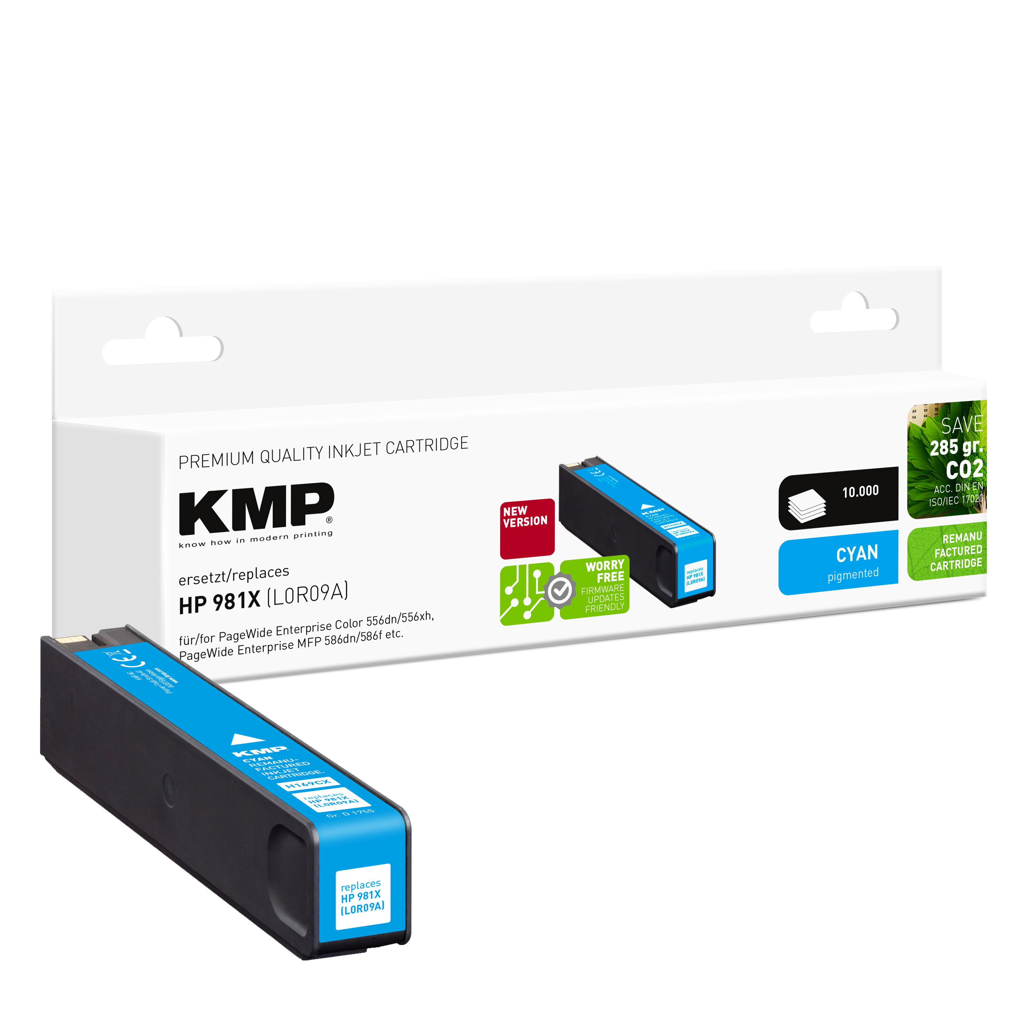 KMP H169CX inkoustová kazeta inkoustová kazeta HP 981X (L0R09A), azurová