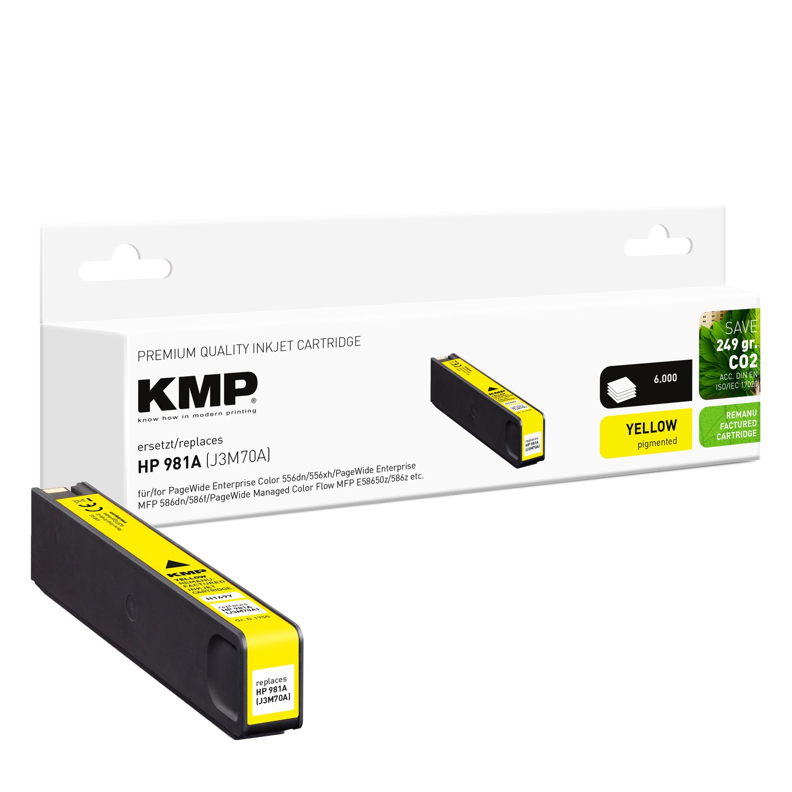 KMP H169Y inkoustová kazeta inkoustová kazeta HP 981A (J3M70A), žlutá