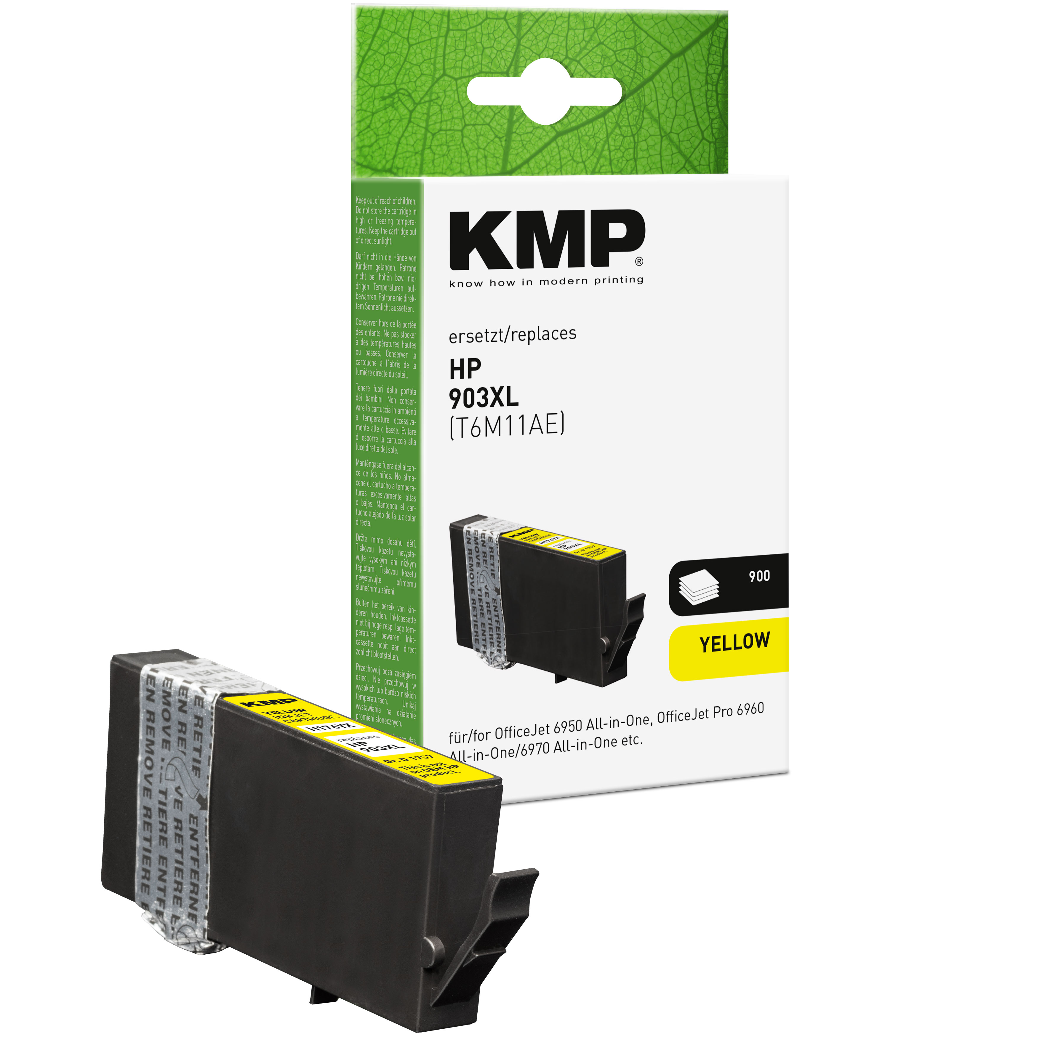 KMP H176YX inkoustová kazeta inkoustová kazeta HP 903XL (T6M11AE), žlutá