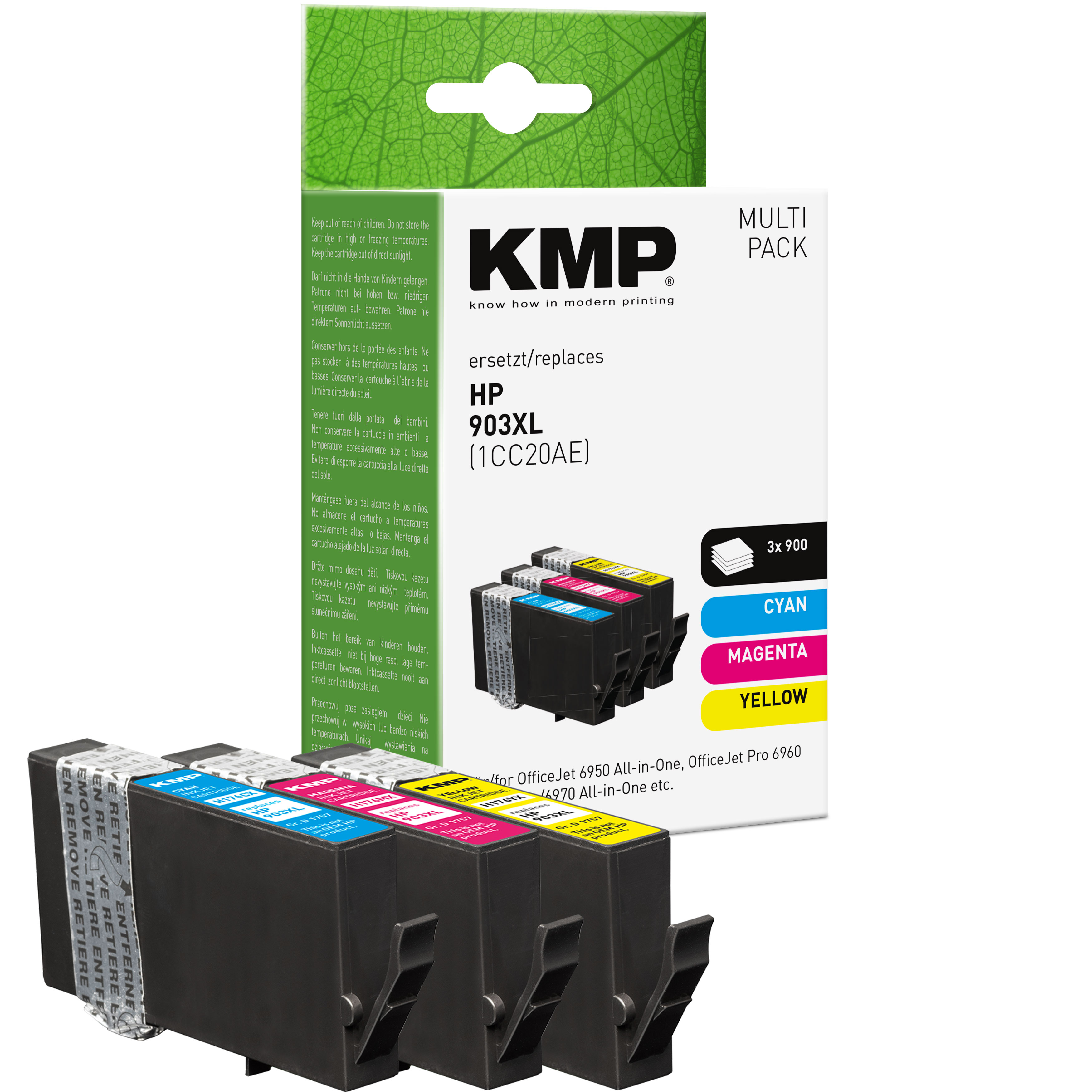 KMP H176CMYX inkoustová kazeta inkoustová kazeta HP 903XL (1CC20AEA), azurová