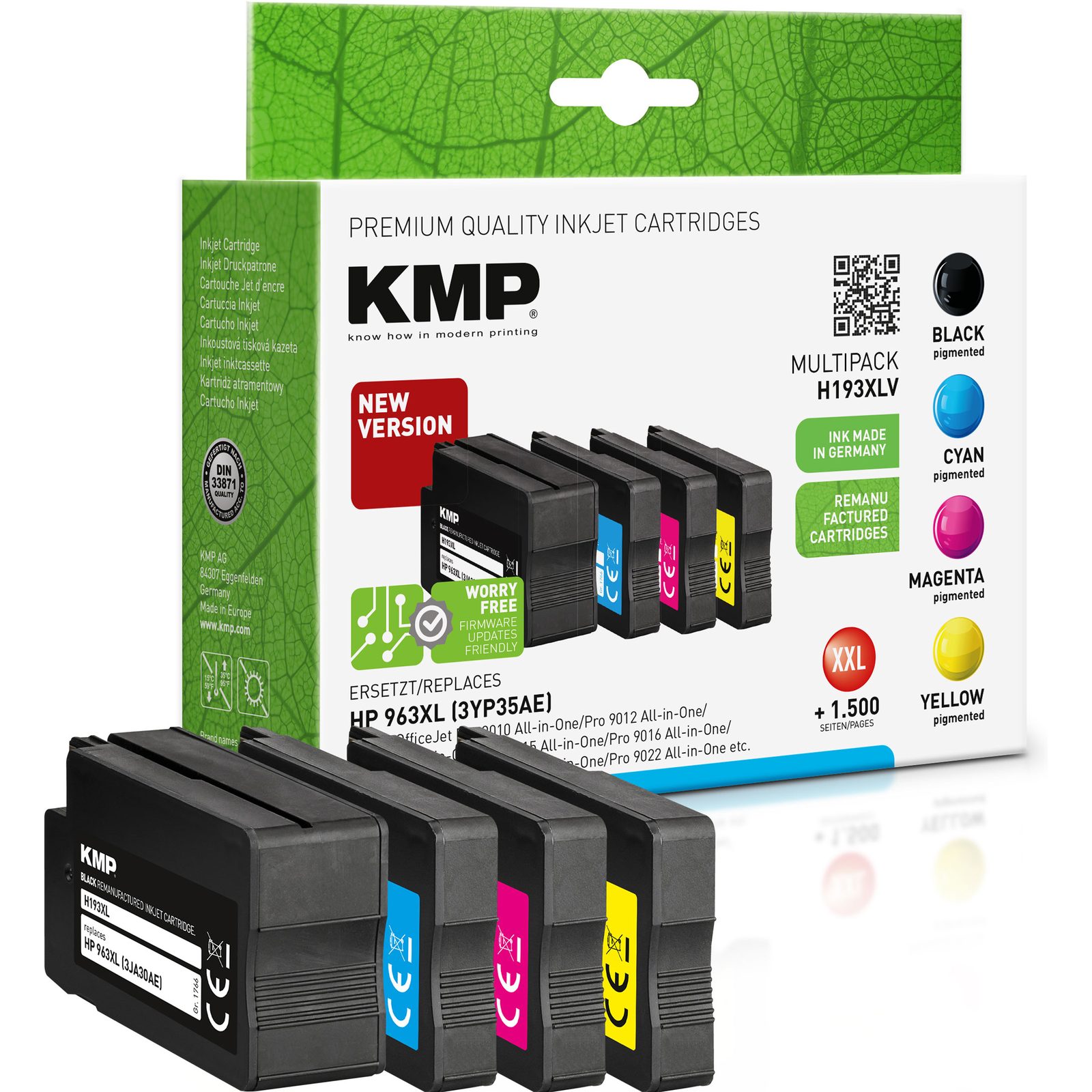 KMP H208 inkoustová kazeta inkoustová kazeta HP 963XL (3JA28AE), purpurová