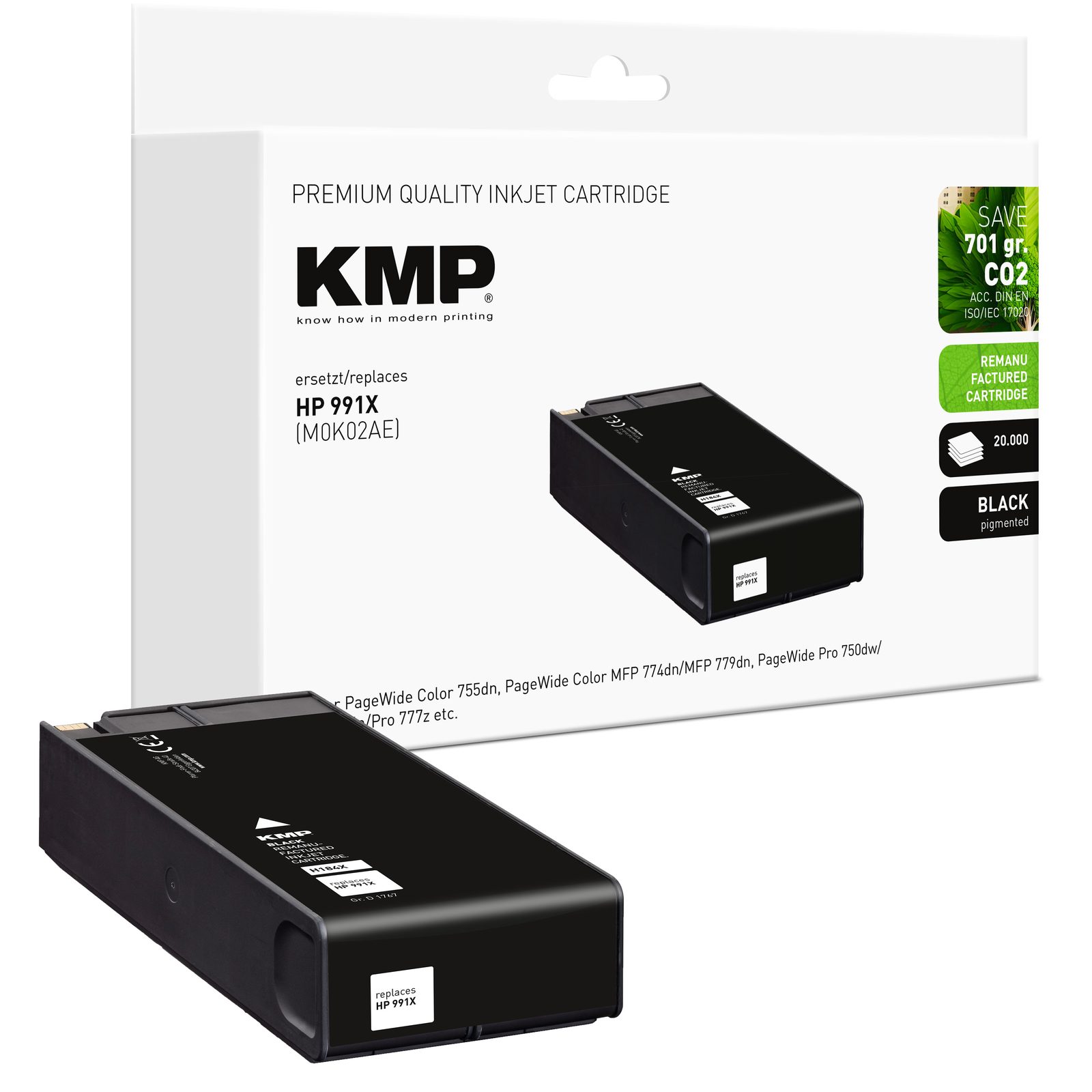 KMP H184X inkoustová kazeta inkoustová kazeta HP 991X (M0K02AE), černá