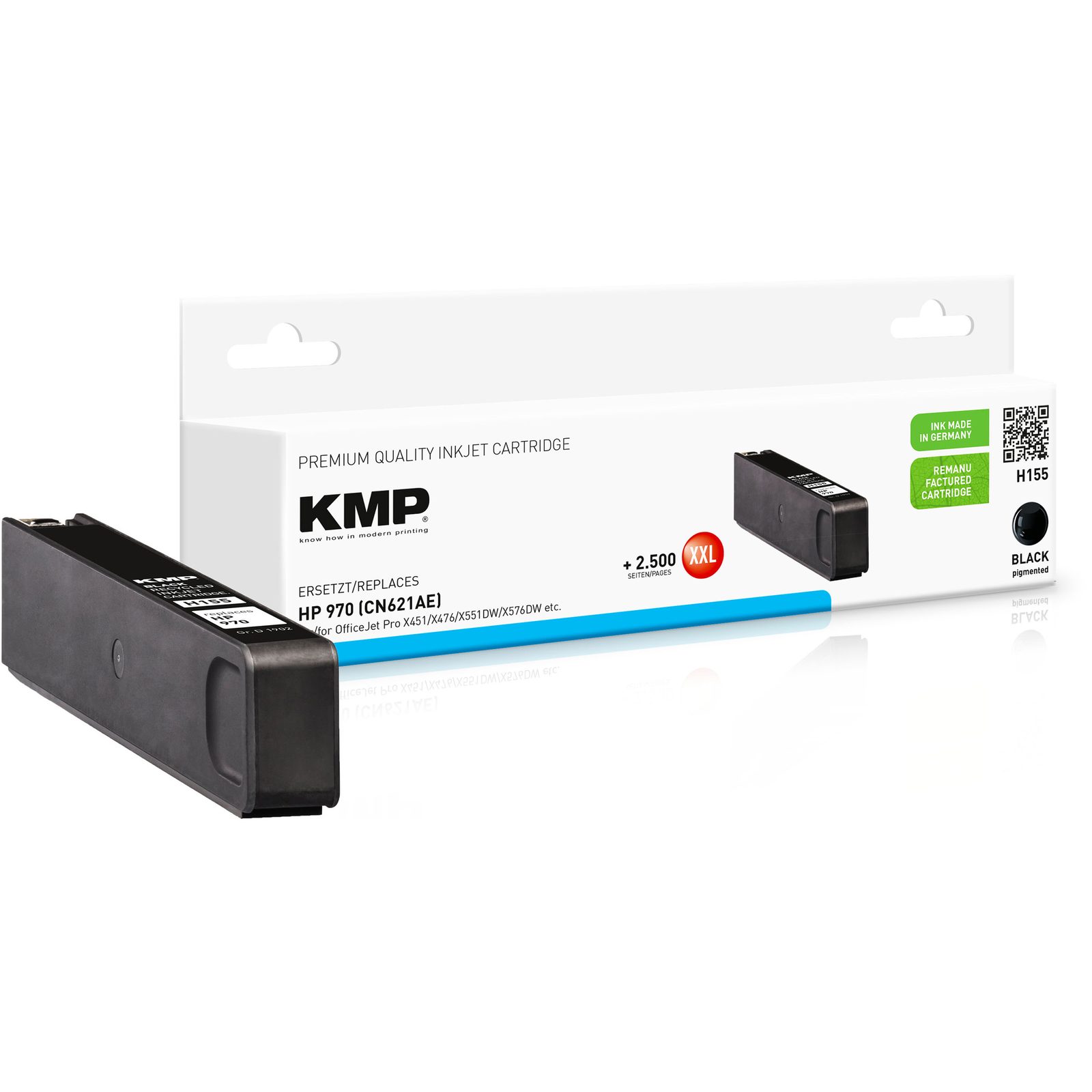 KMP H155 inkoustová kazeta inkoustová kazeta HP 970 (CN621AE), černá