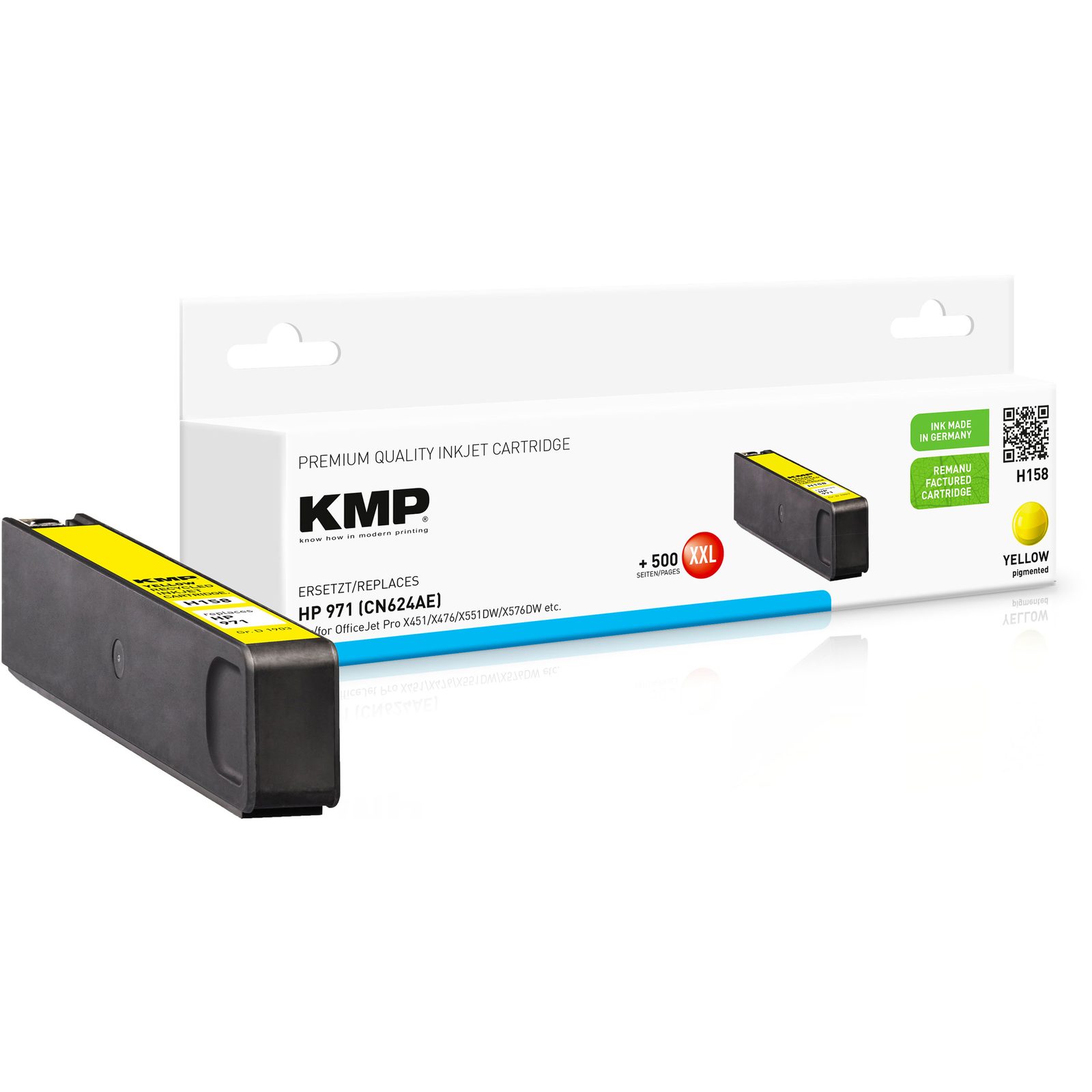 KMP H158 inkoustová kazeta inkoustová kazeta HP 971 (CN624AE), žlutá