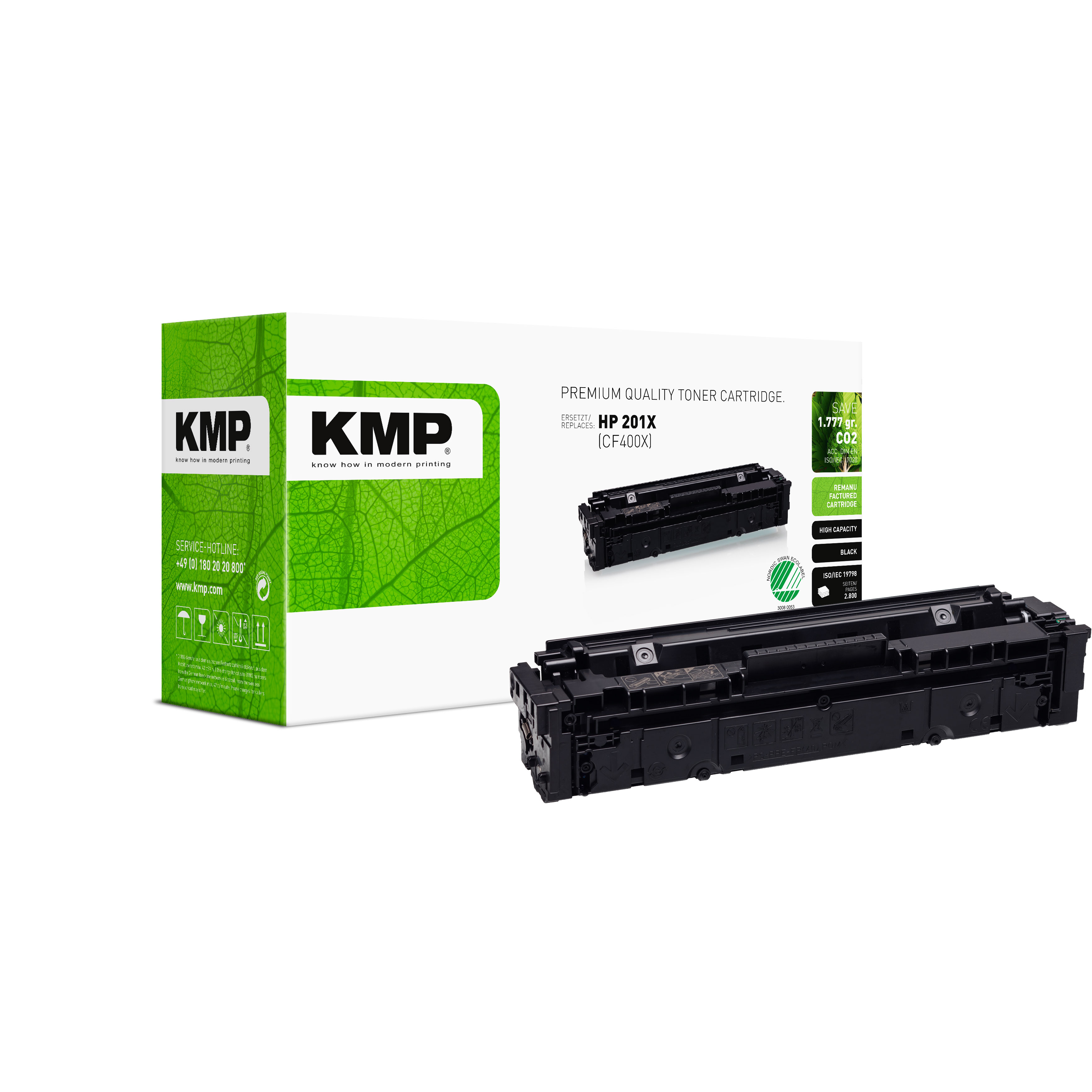 KMP H-T215BX kompatibilní toner HP 201X (CF400X), černý