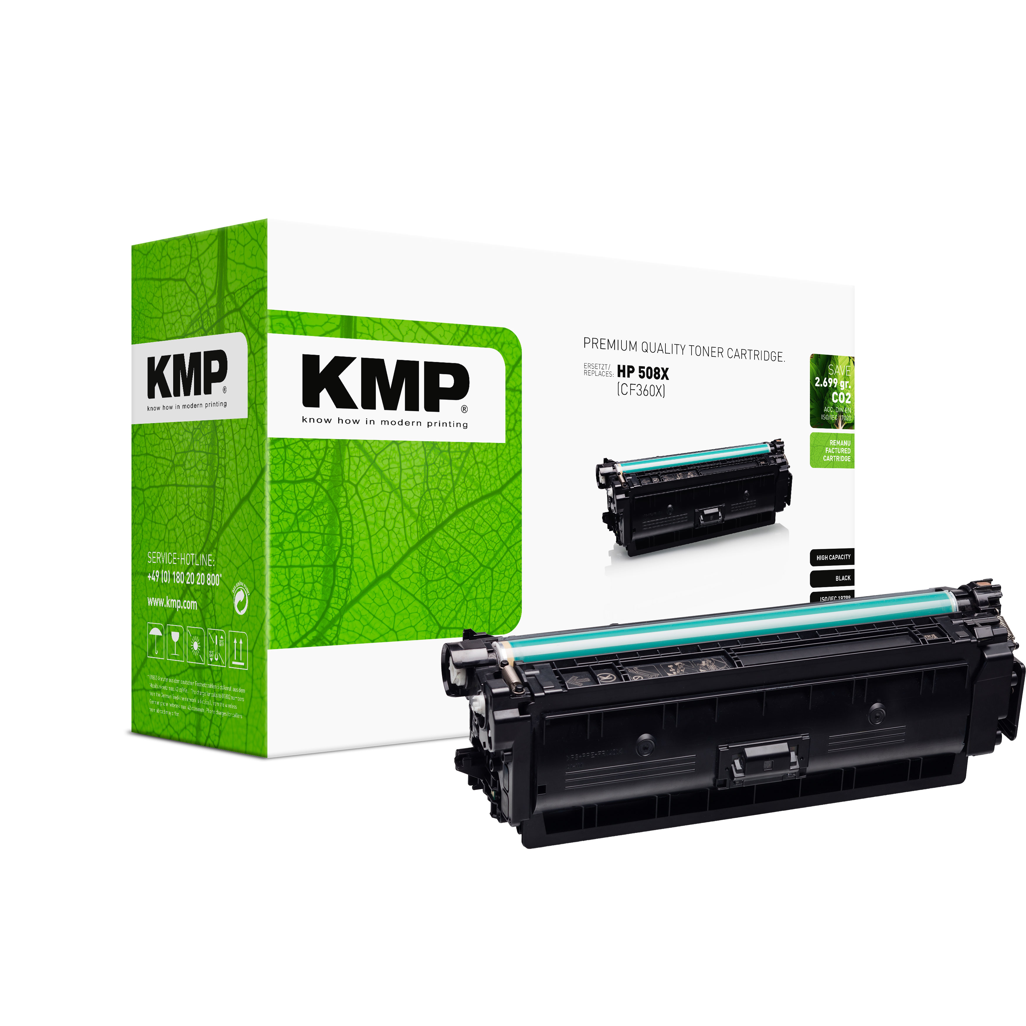 KMP H-T223BX kompatibilní toner HP 508X (CF360X), černý