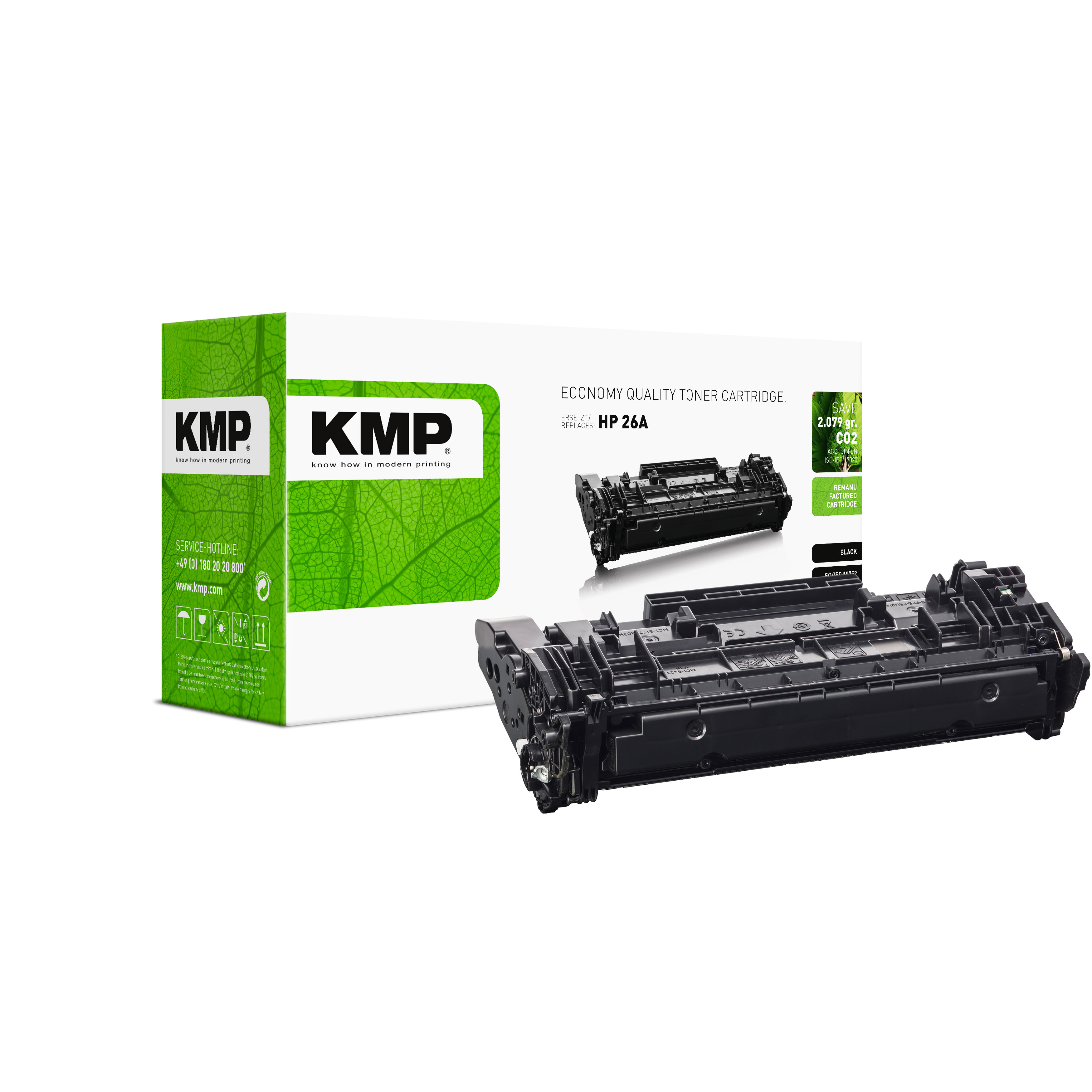 KMP H-T224A kompatibilní toner HP 26A (CF226A) Canon 052 (2199C002), černý