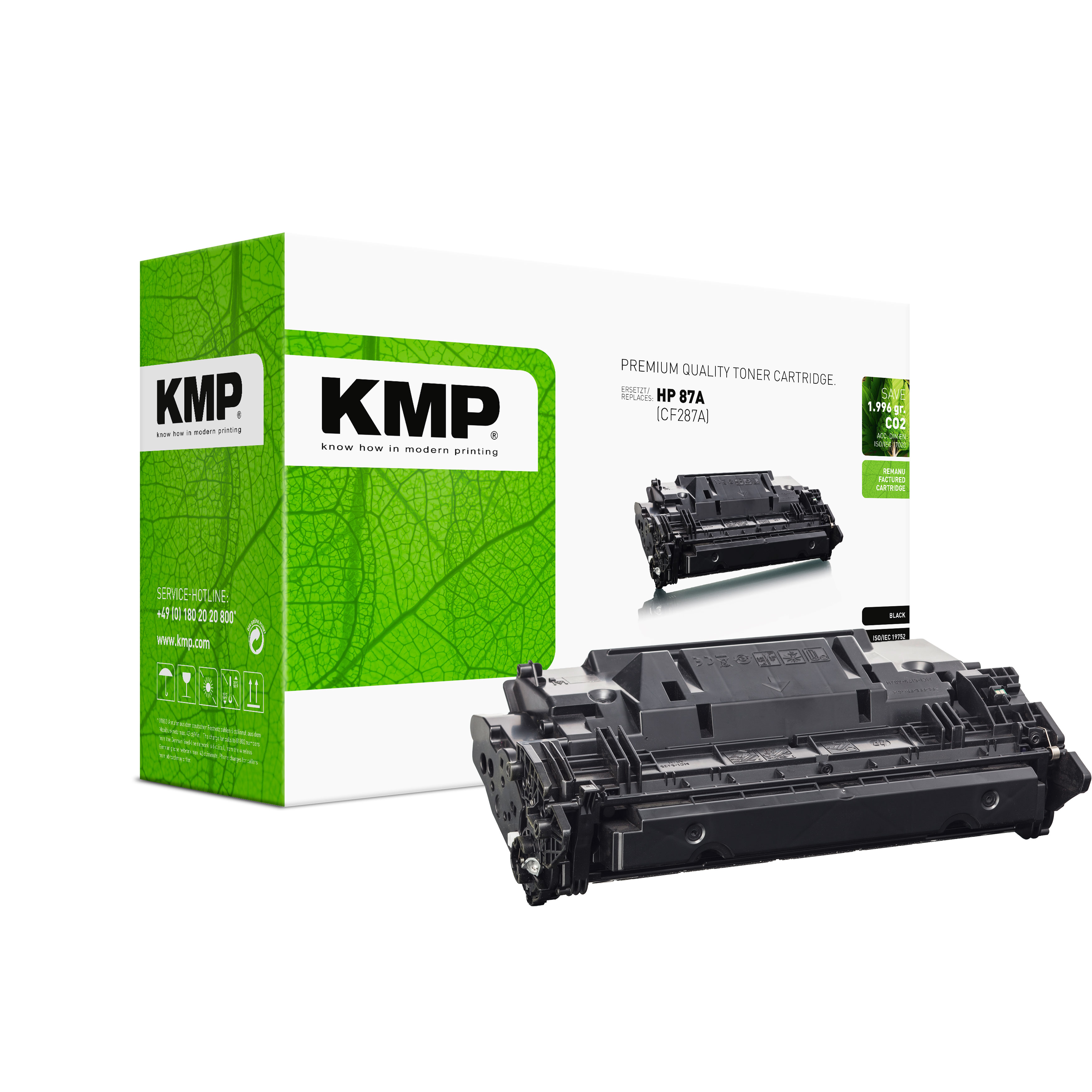 KMP H-T243A kompatibilní toner HP CF287A, černý