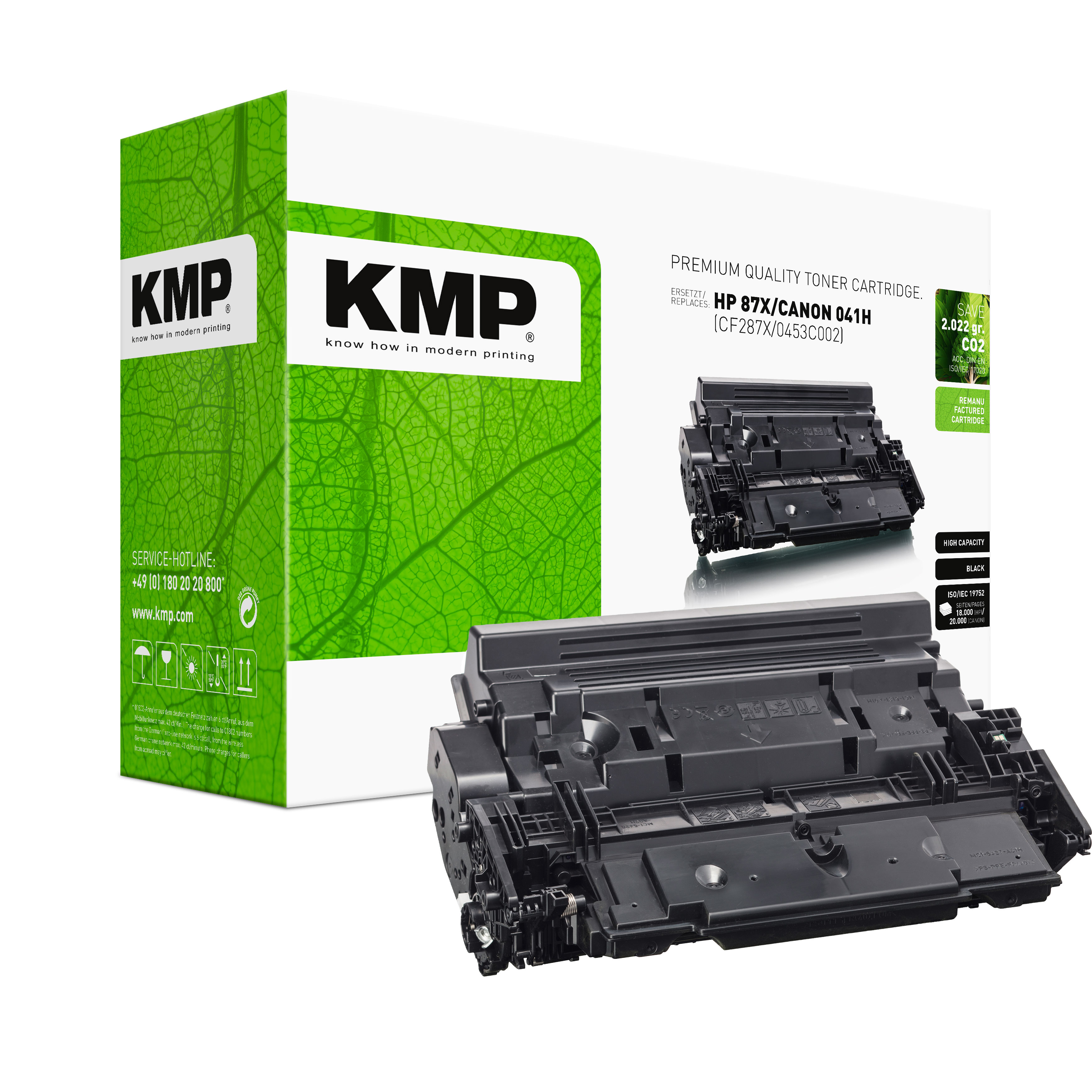 KMP H-T238X kompatibilní toner HP CF287X, černý