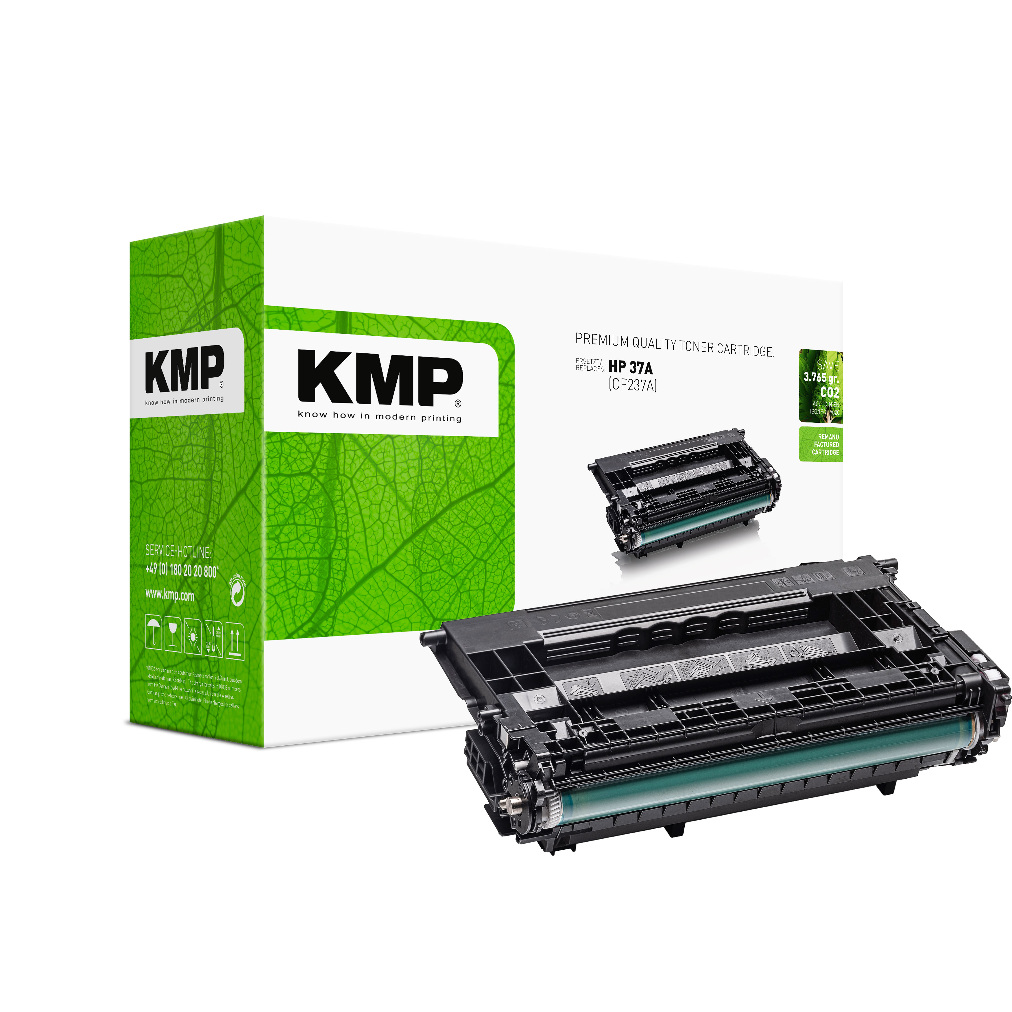 KMP H-T248 kompatibilní toner HP 37A CF237A, černý
