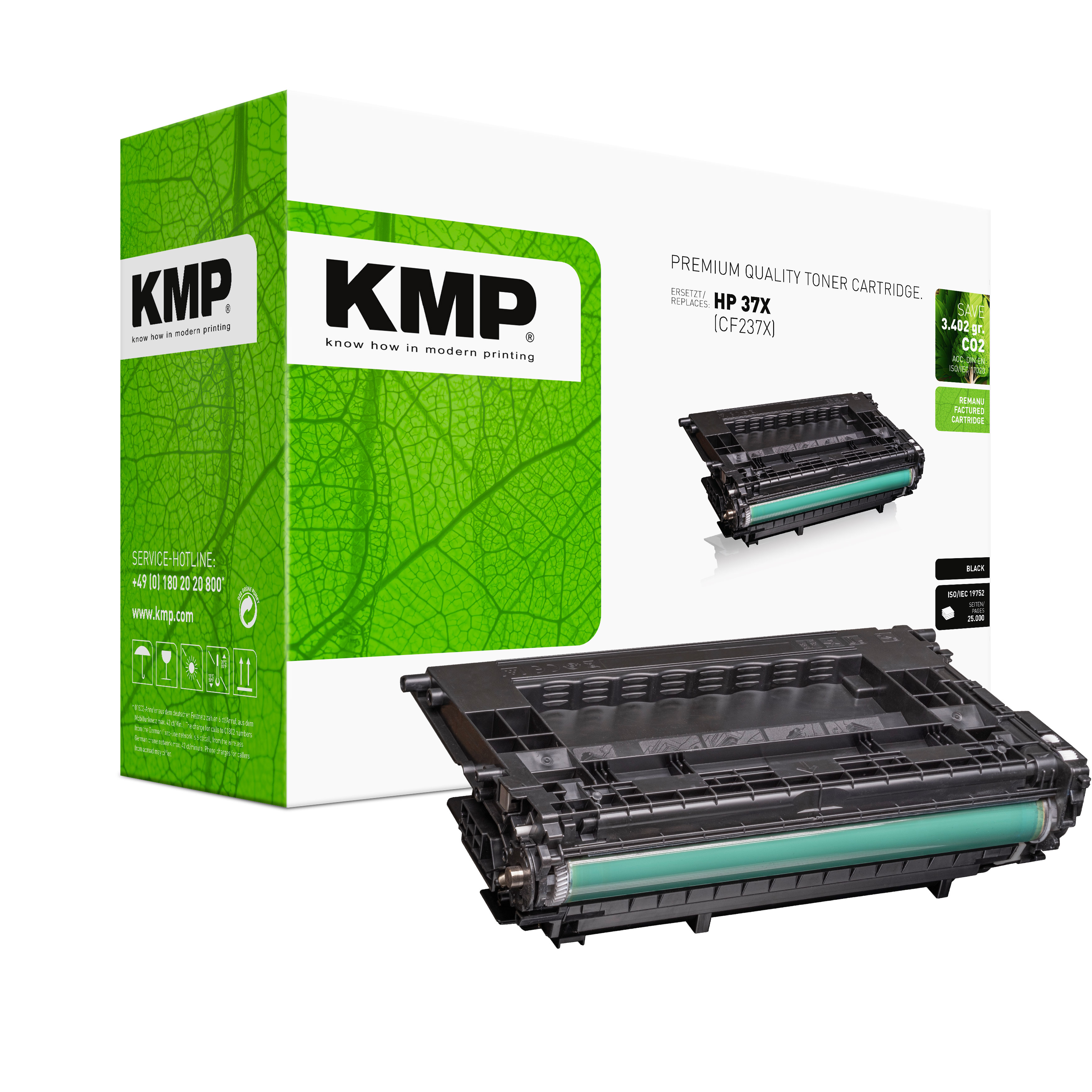 KMP H-T275 kompatibilní toner HP 37X (CF237X), černý