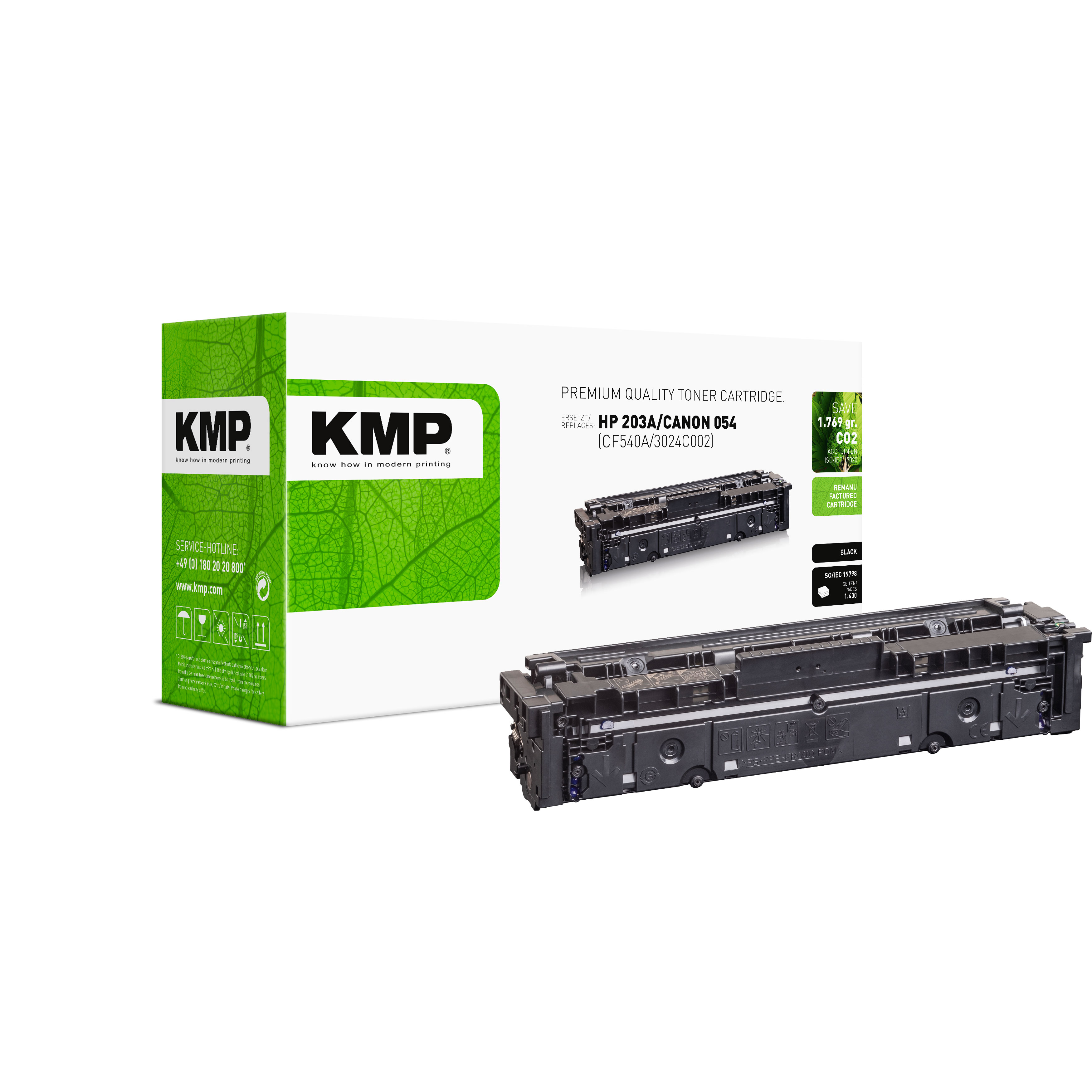 KMP H-T246B kompatibilní toner HP 203A (CF540A), černý
