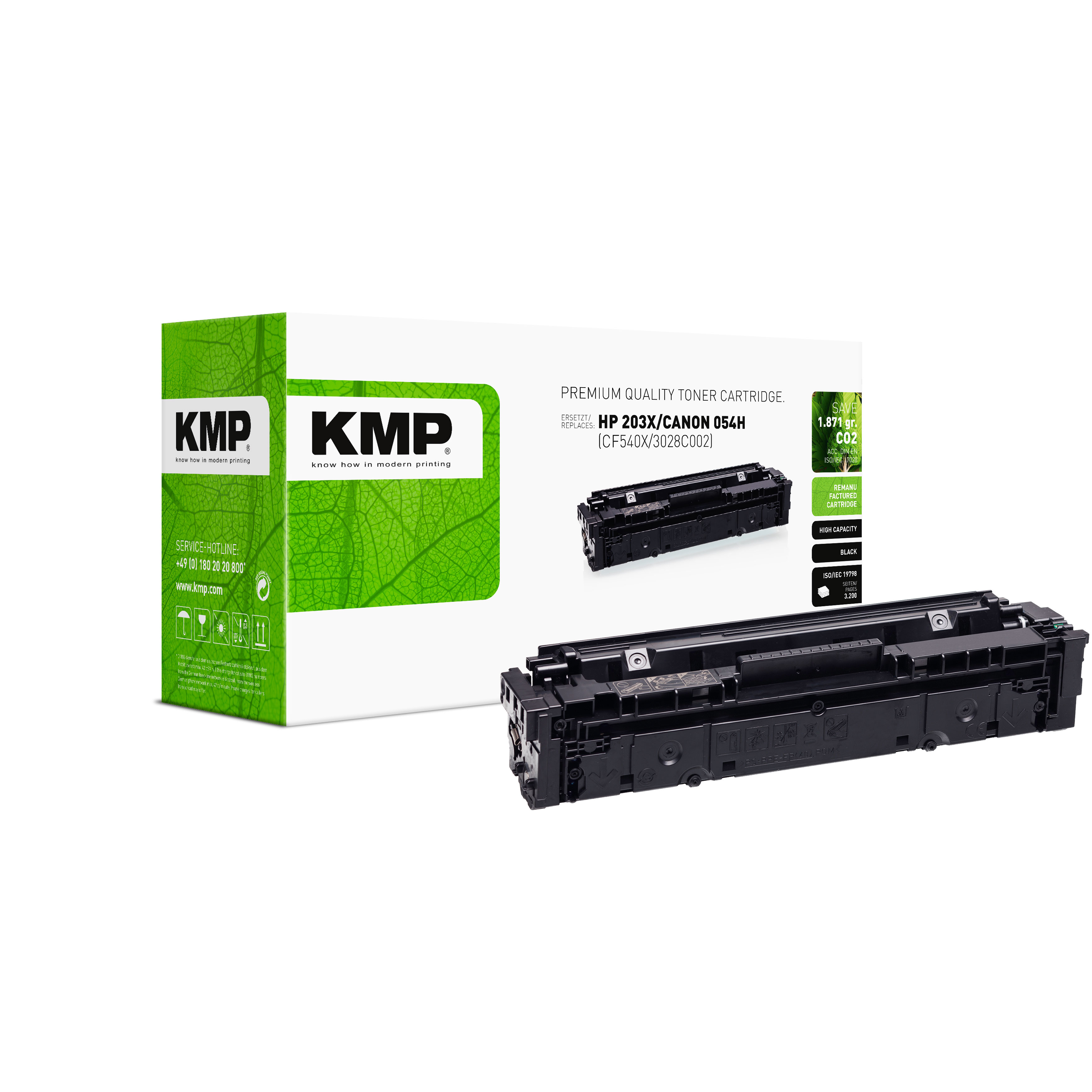 KMP H-T246BX kompatibilní toner HP 203x (CF540X), černý